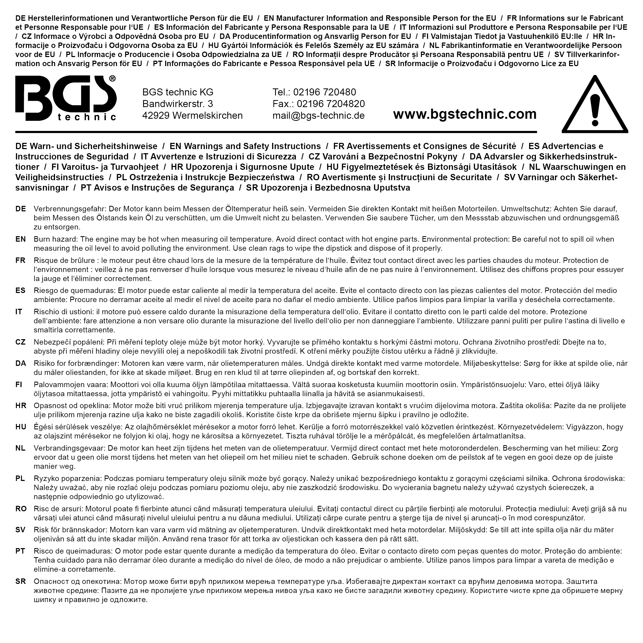 BGS Öl-Messstäbe | für Mercedes-Benz | 4-tlg.