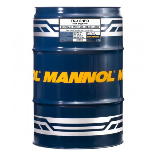 10W-40 Mannol 7103 TS-3 SHPD Motoröl 60 Liter