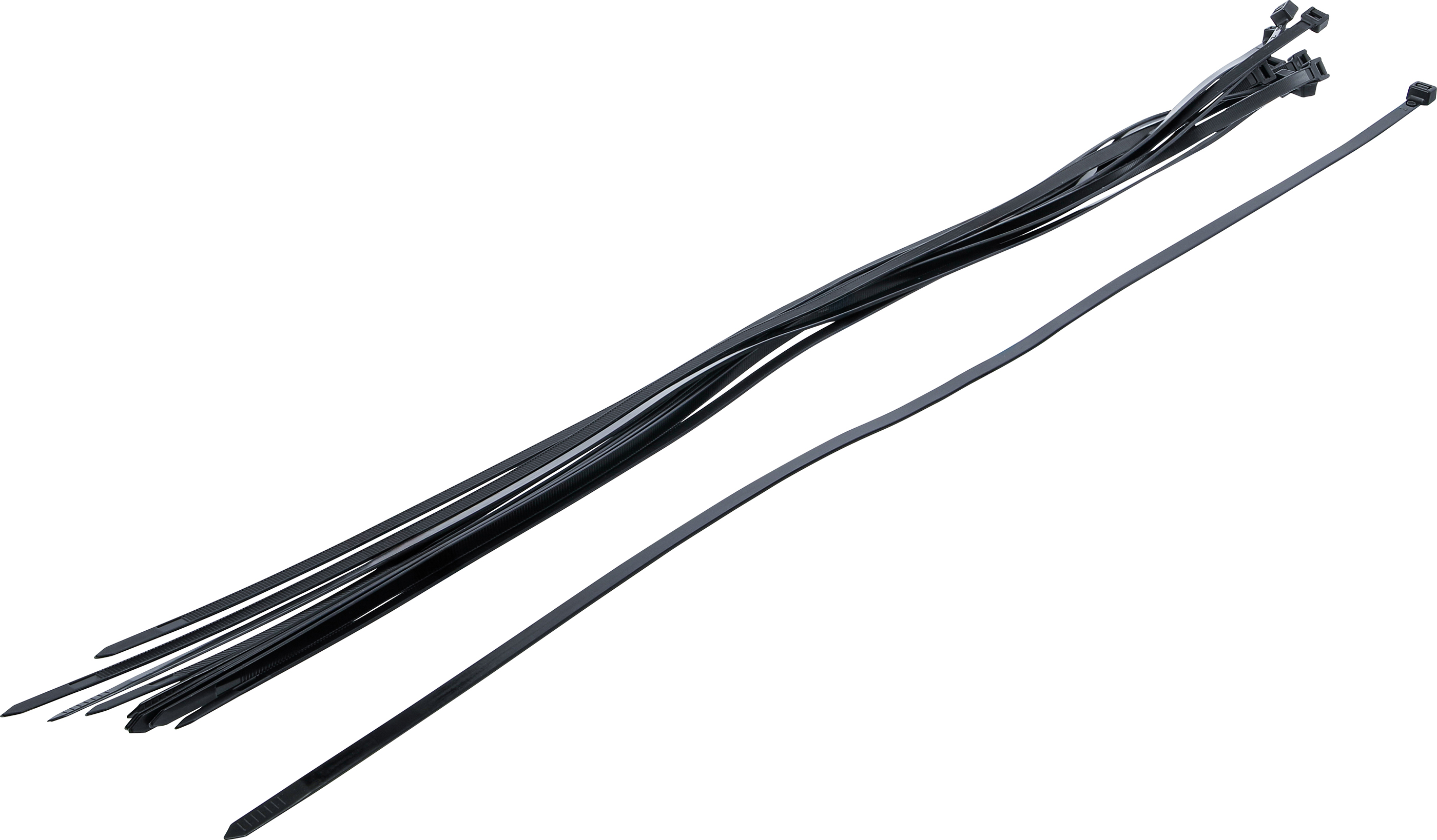BGS Kabelbinder-Sortiment | schwarz | 8,0 x 700 mm | 10-tlg.