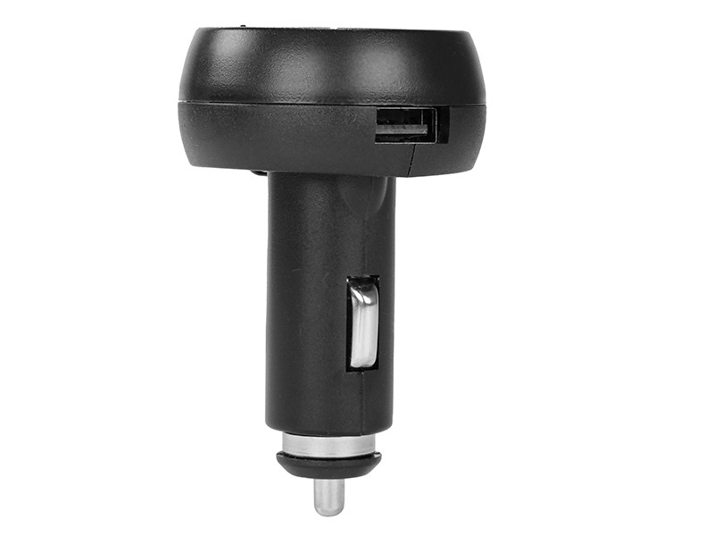 Carmotion USB Ladegerät 2,1A Zigarettenanzünder 12/24V mit Voltmeter und Temperatur