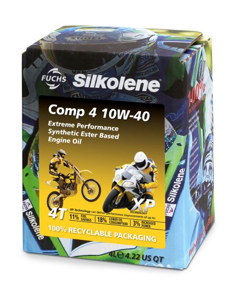 10W-40 Fuchs Silkolene Comp 4 XP Motorrad Motoröl 4 Liter