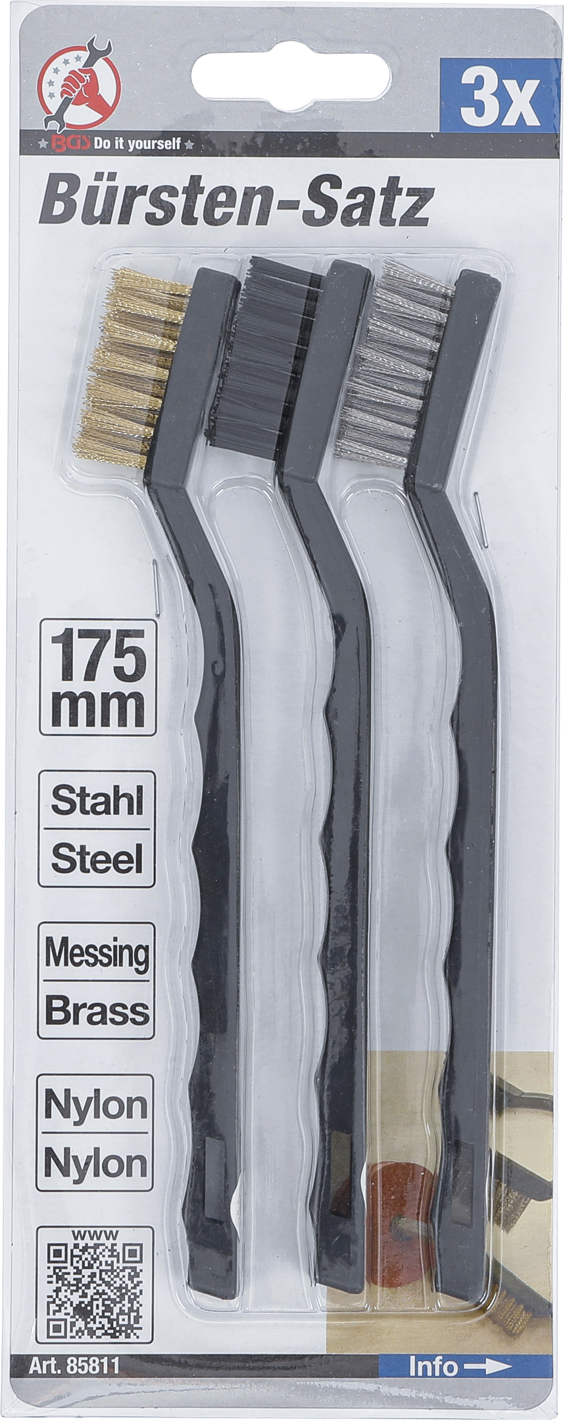 BGS Bürsten-Satz | 175 mm | 3-tlg.