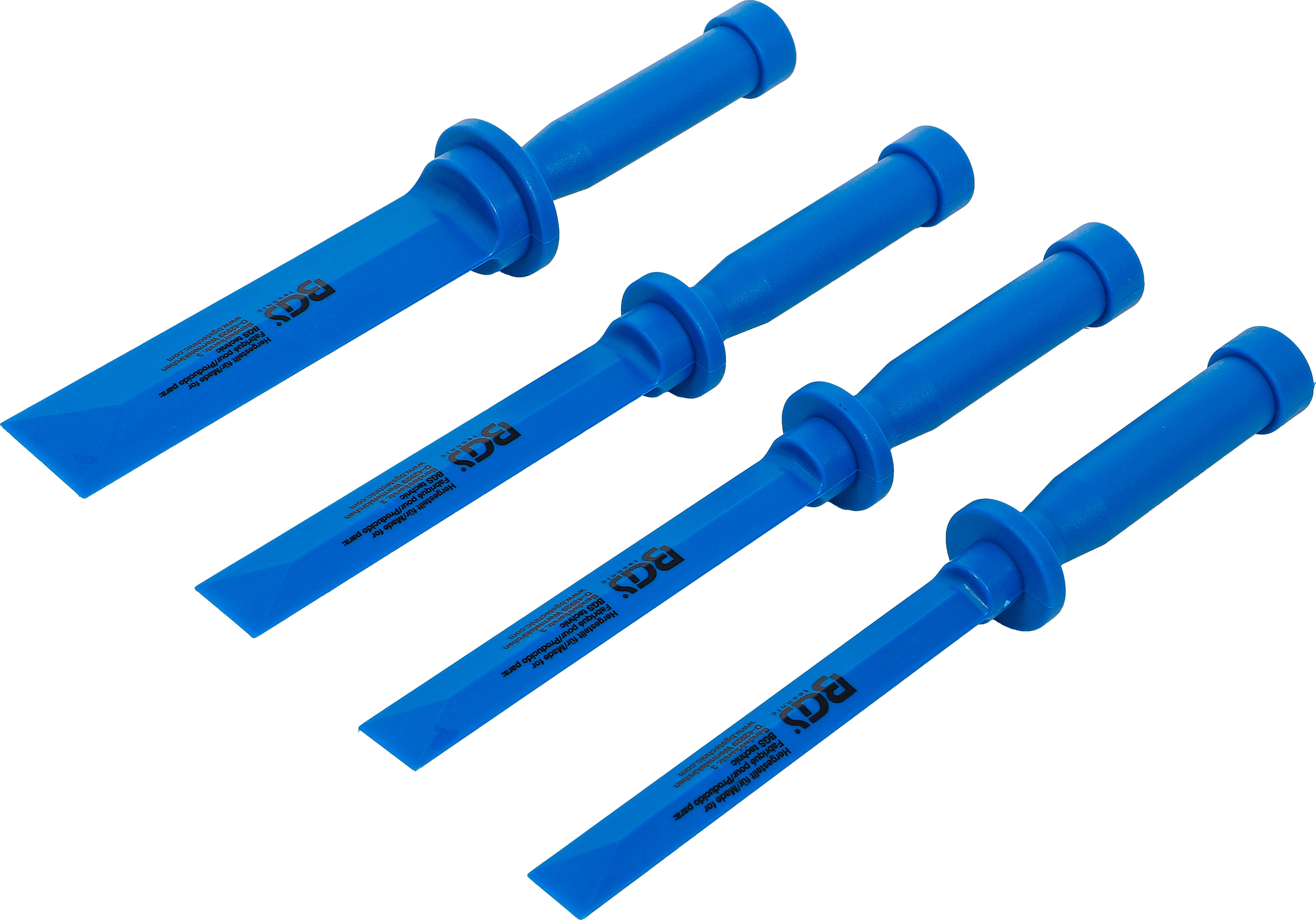 BGS Kunststoff-Schaber-Satz | 19 - 22 - 25 - 38 mm breit | 4-tlg.