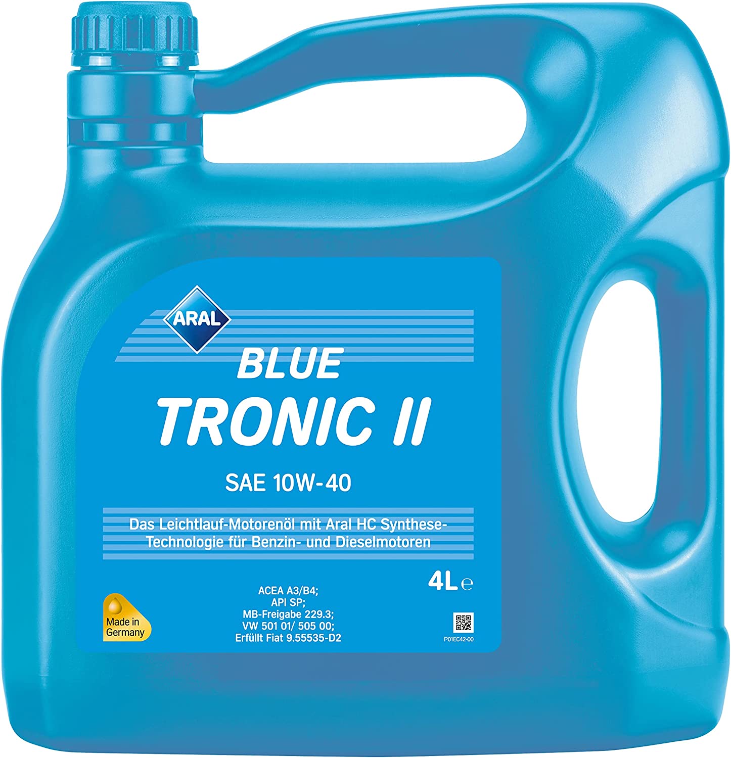 10W-40 Aral Blue Tronic II Motoröl 4 Liter