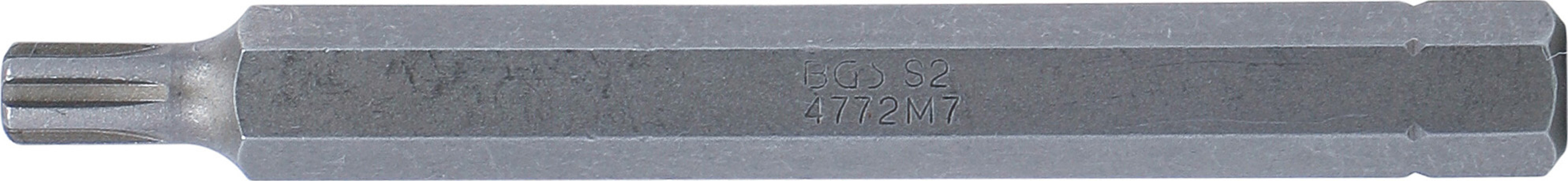 BGS Bit | Länge 100 mm | Antrieb Außensechskant 10 mm (3/8") | Keil-Profil (für RIBE) M7