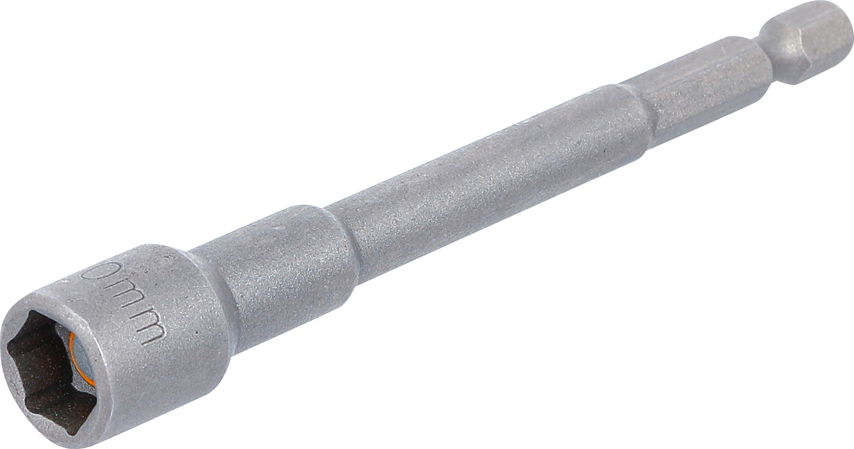 BGS Steckschlüssel-Einsatz Sechskant, extra lang | für Bohrmaschinen | Antrieb Außensechskant 6,3 mm (1/4") | SW 10 mm