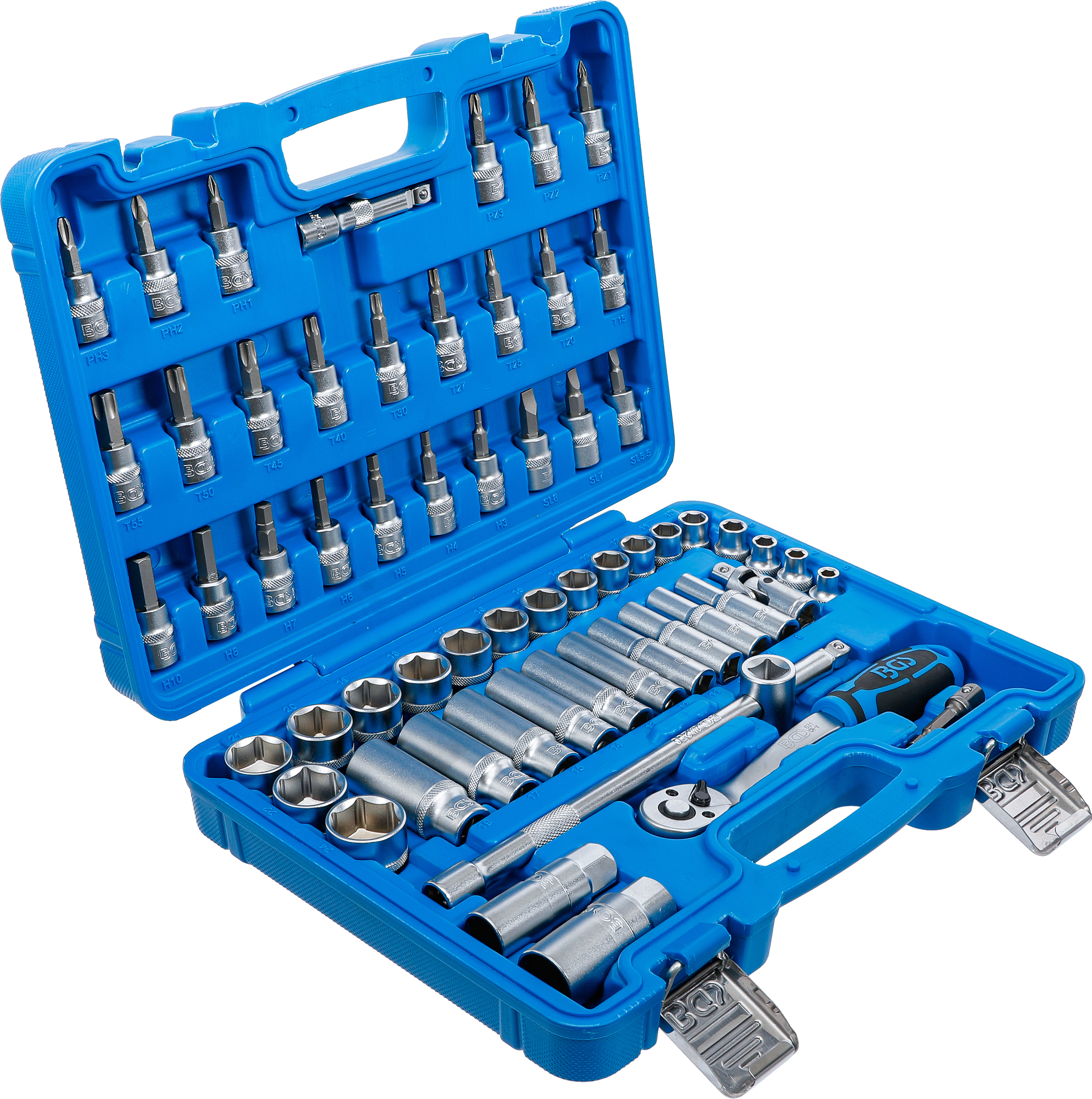 BGS Steckschlüssel-Satz Sechskant | Antrieb 10 mm (3/8") | 61-tlg.