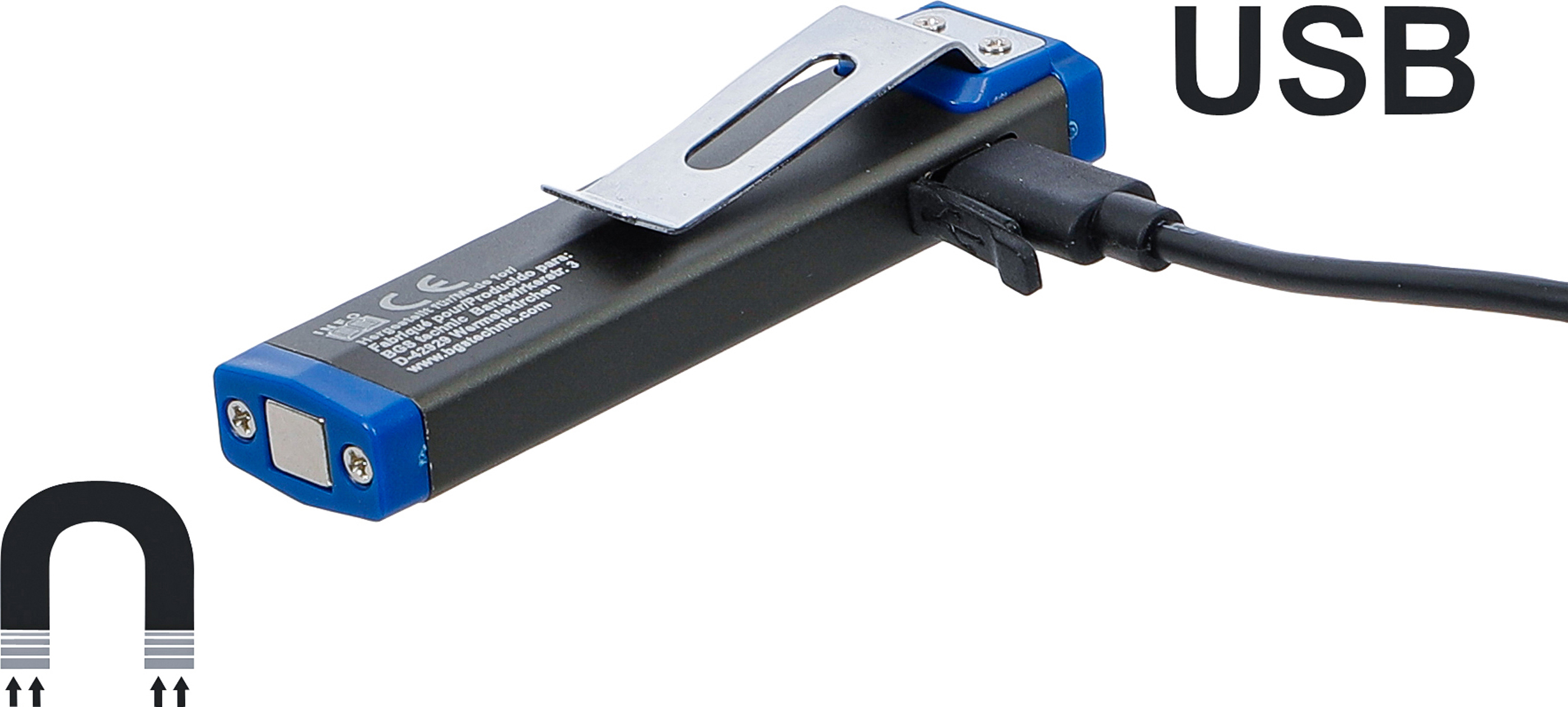 BGS COB-LED Aluminium-Mini-Handleuchte