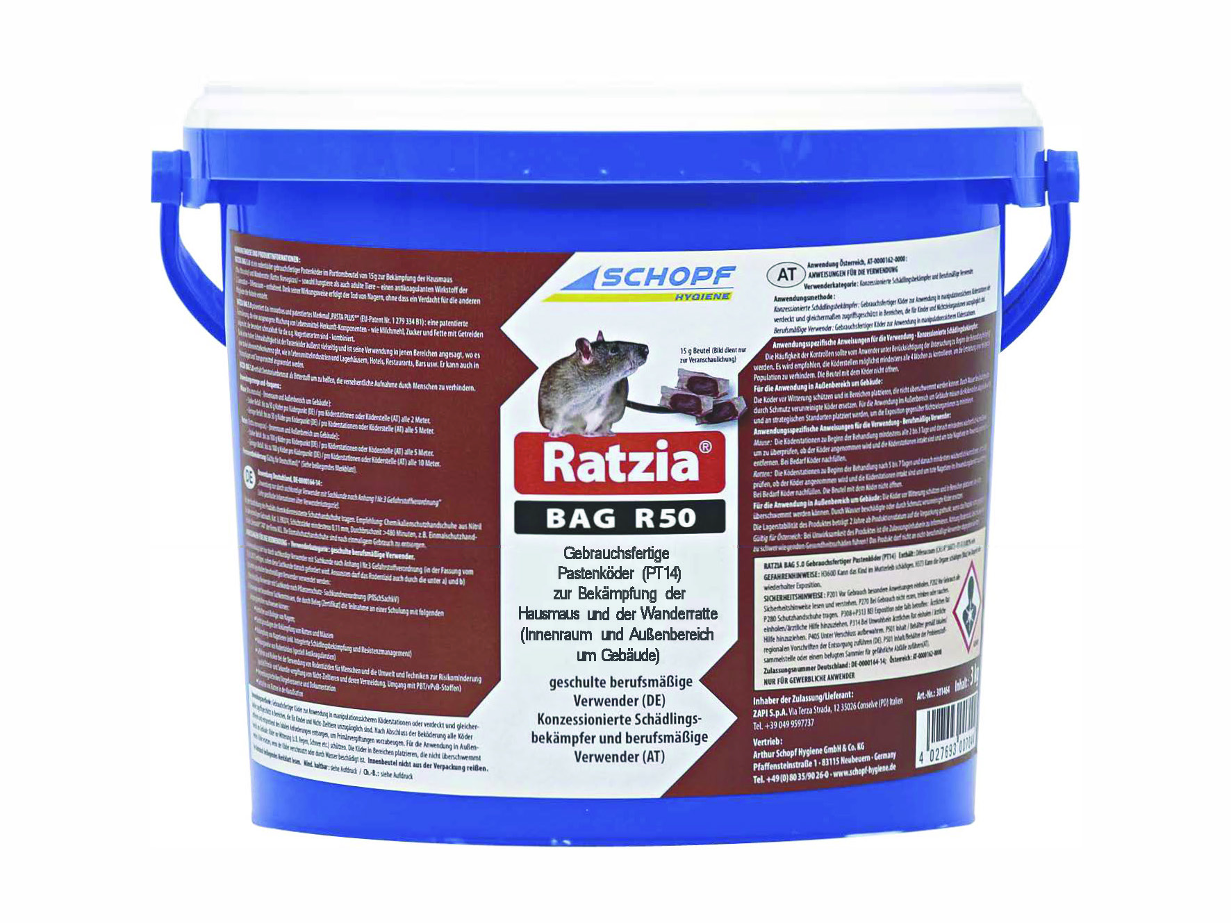 Schopf Ratzia Bag R50 Mäuse Rattenköder 3 kg (ACHTUNG VERSANDDAUER)