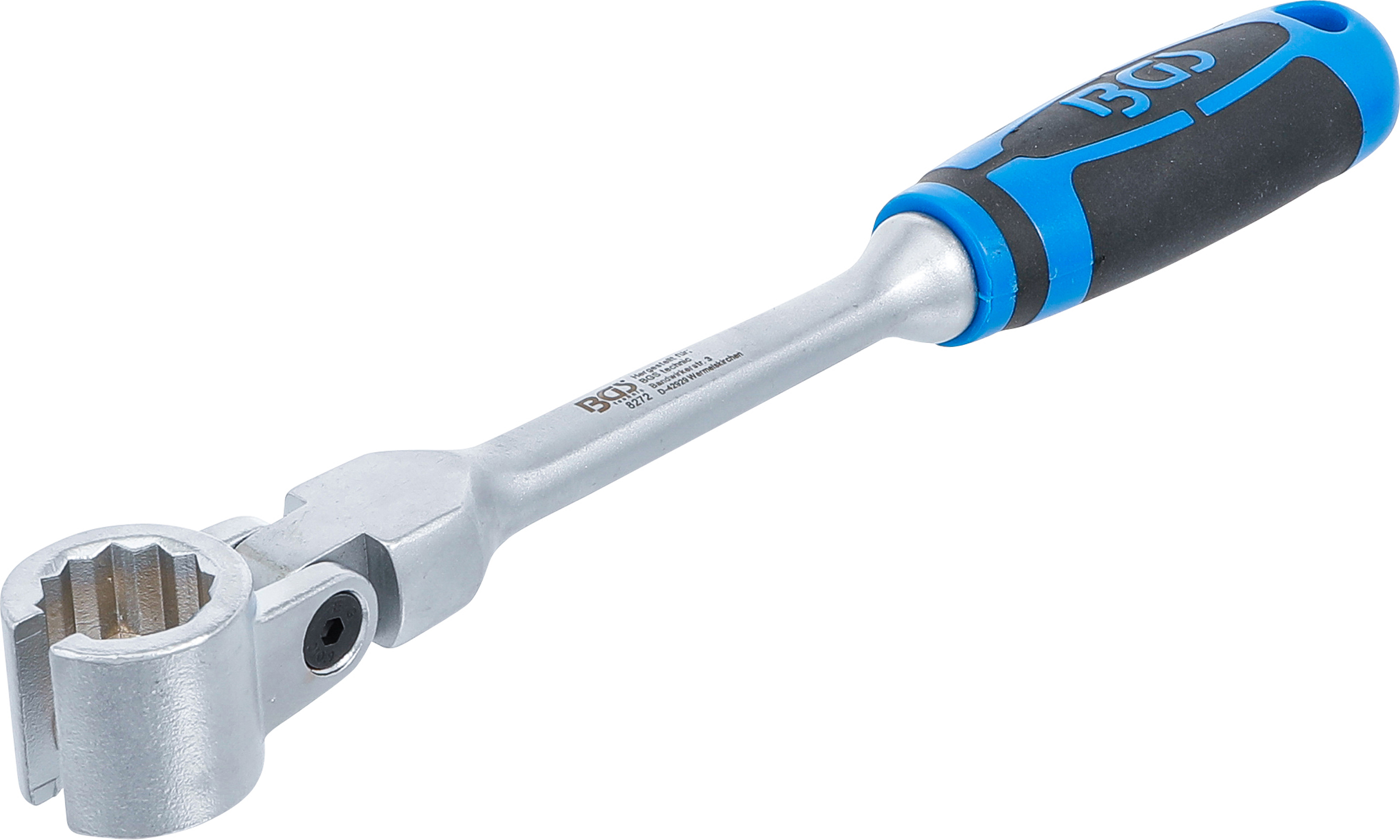 BGS Spezial-Ringschlüssel für Lambdasonden, kippbar, mit Griff | SW 22 mm