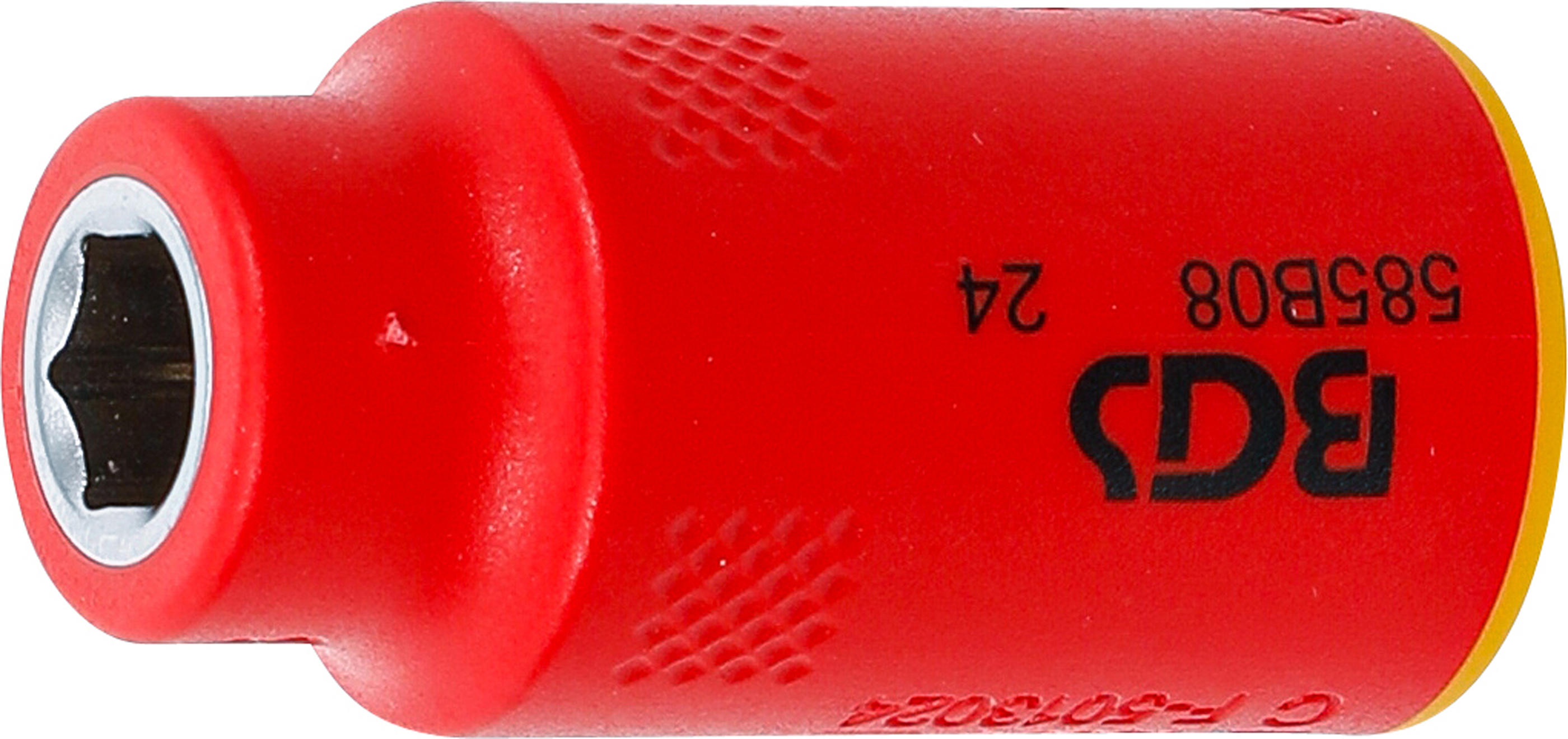 BGS VDE-Steckschlüssel-Einsatz Sechskant | Antrieb Innenvierkant 10 mm (3/8") | SW 8 mm