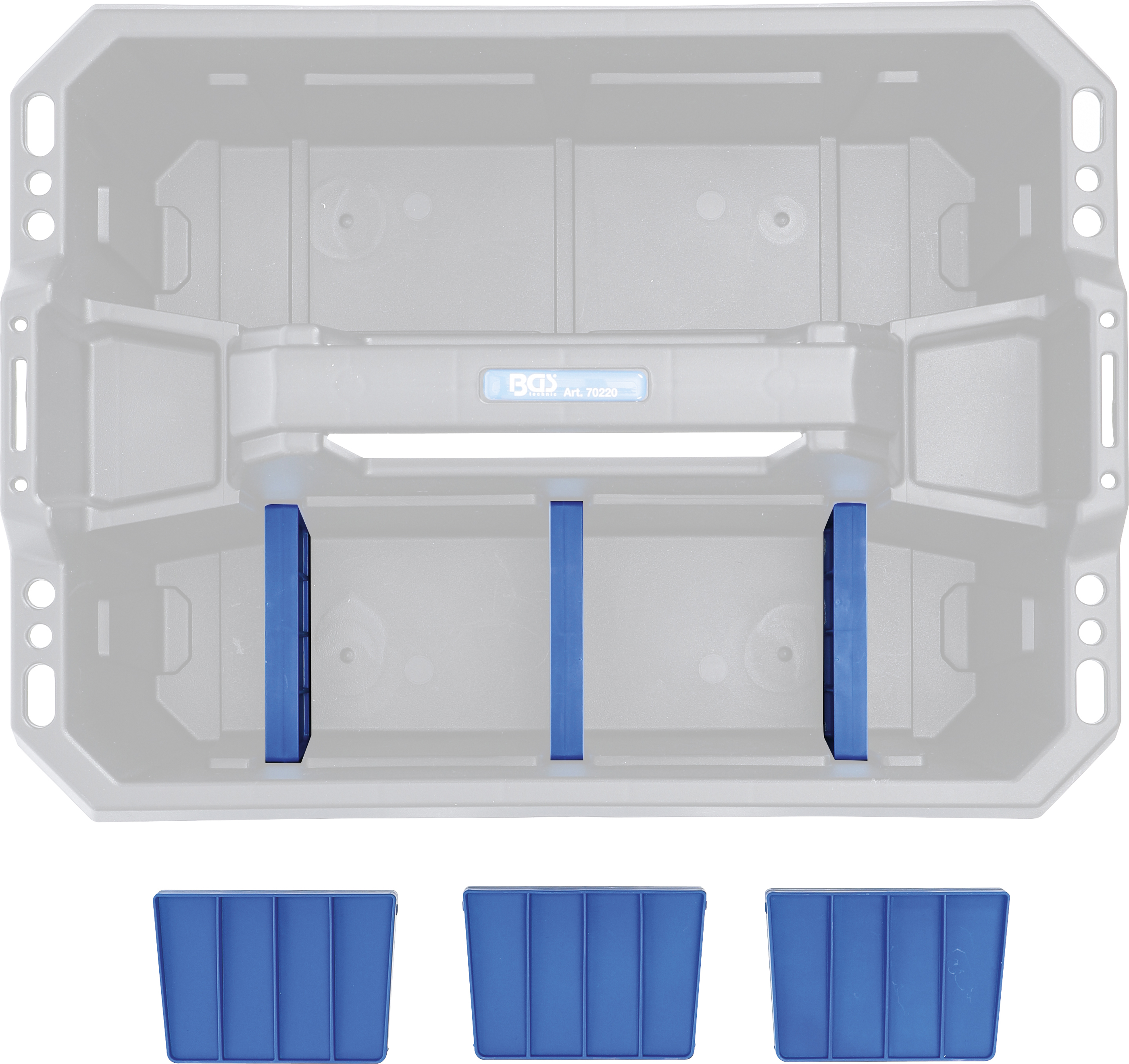 BGS Trennstege für Werkzeug-Tragekasten | Kunststoff | 6-tlg.