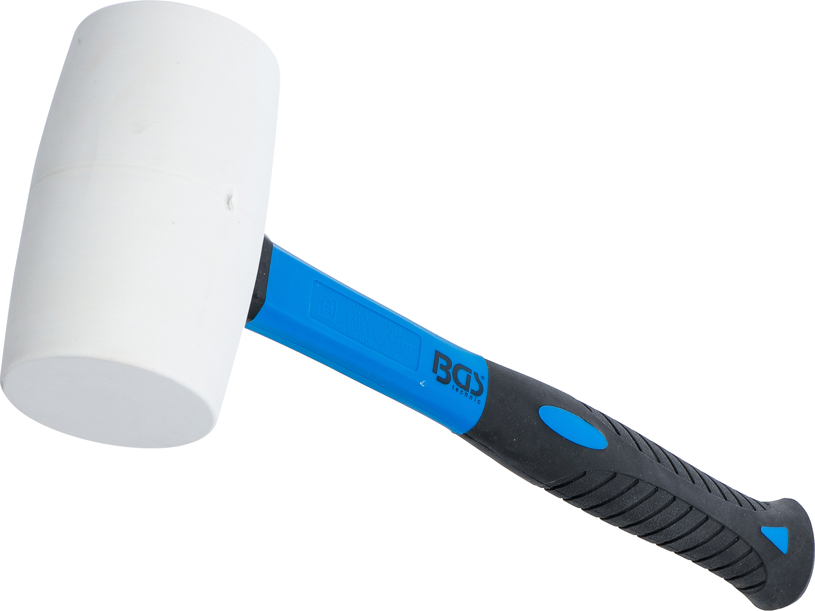 BGS Gummihammer | Fiberglasstiel | weißer Kopf | Ø 64 mm | 750 g