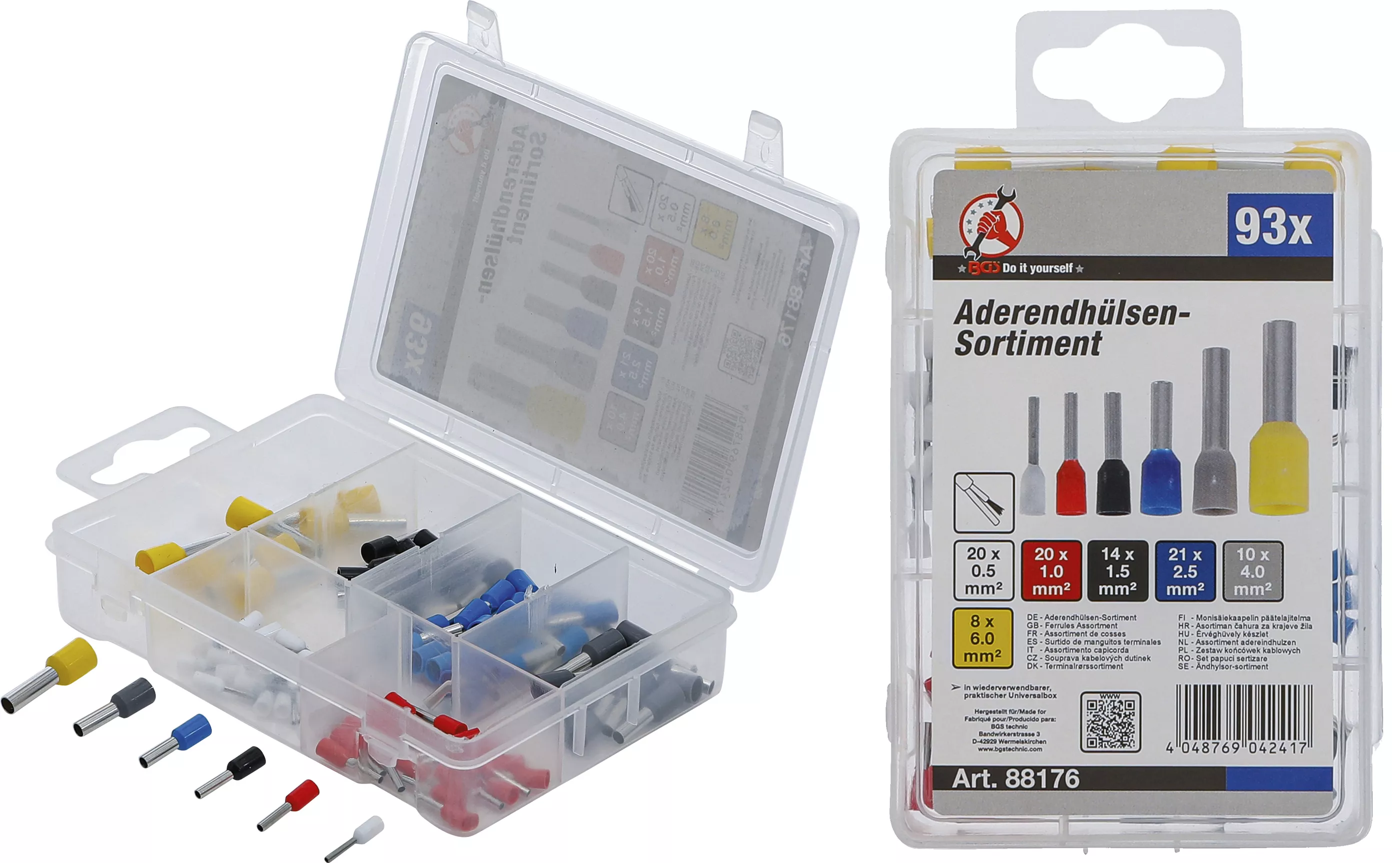 BGS Technic Aderendhülsen Sortiment isoliert 93tlg