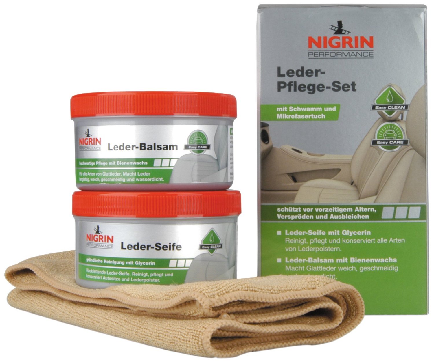 Nigrin Performance Leder Pflege Set 4tlg