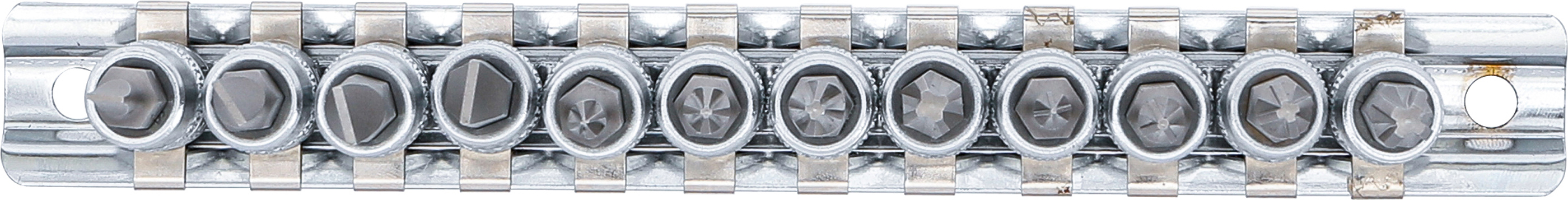 BGS Bit-Einsatz-Satz | Antrieb Innenvierkant 6,3 mm (1/4") | Schlitz, Kreuzschlitz PH, Kreuzschlitz PZ | 12-tlg.