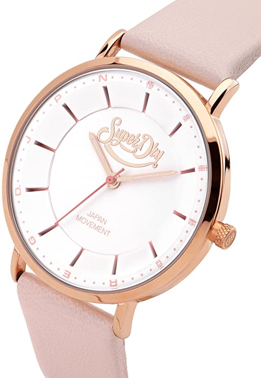 Superdry Damenuhr SYL190CRG Damen Analog Quarz Uhr mit Leder Armband SUPER DEAL