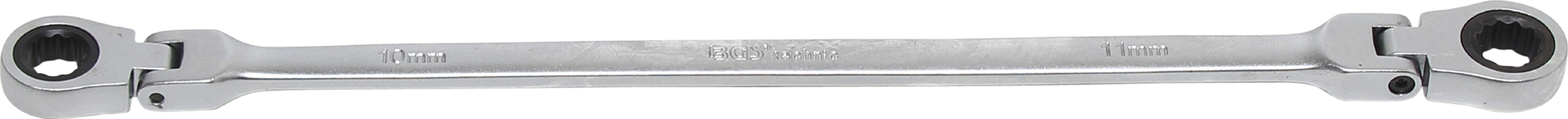 BGS Doppel-Ratschen-Gelenkschlüssel | SW 10 x 11 mm