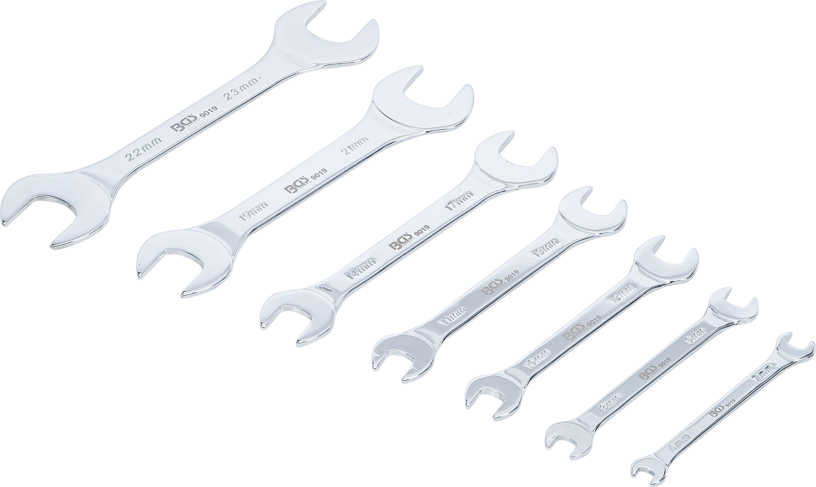 BGS Doppel-Maulschlüssel-Satz | extra flach | SW 6 - 23 mm | 7-tlg.