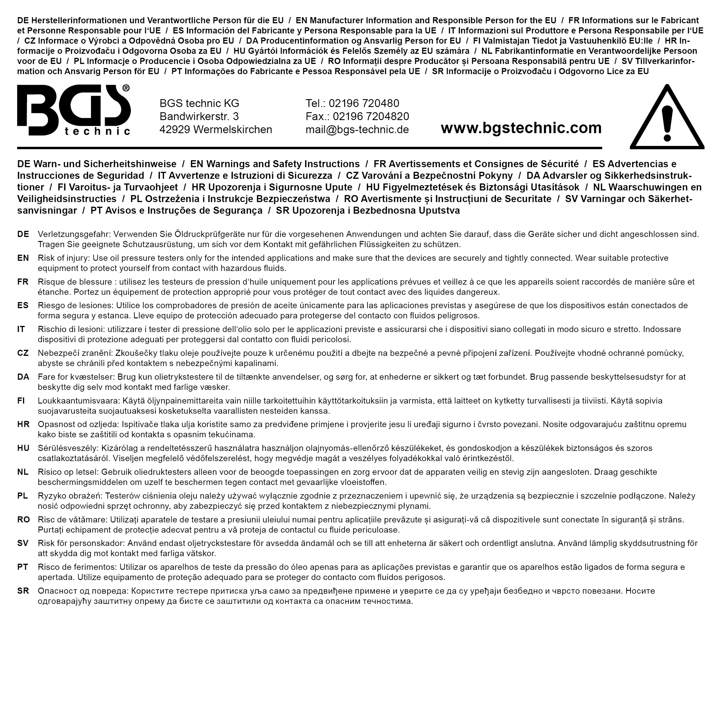 BGS Adapter für Art. 8008 | kurz | M10 x 1,0