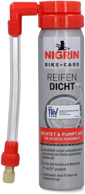 Nigrin Bike Care Reifen Dicht für Fahrräder Reifendicht 75 ml