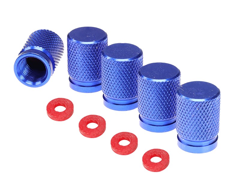 Carmotion Ventilkappen Aluminium BLAU 5er Pack