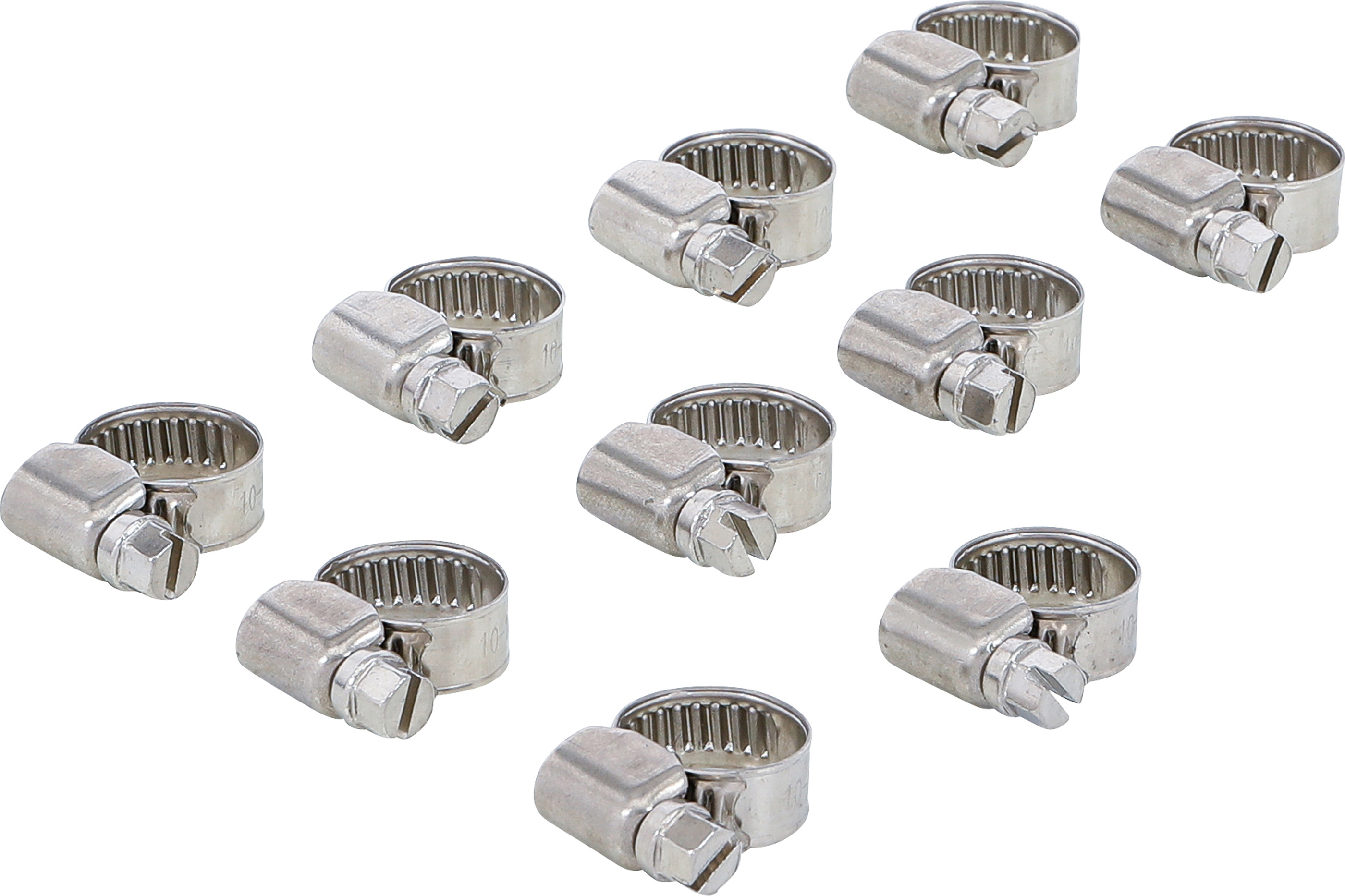 BGS Schlauchklemmen | rostfrei | 10 x 16 mm | 10-tlg.