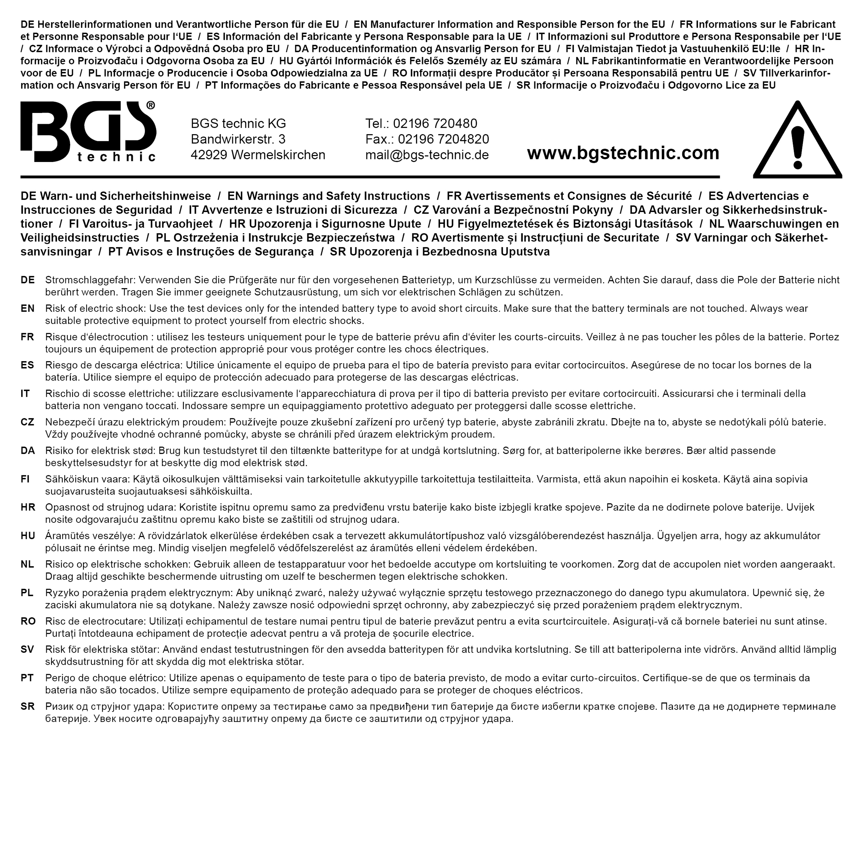 BGS Digitaler Batterie-Tester