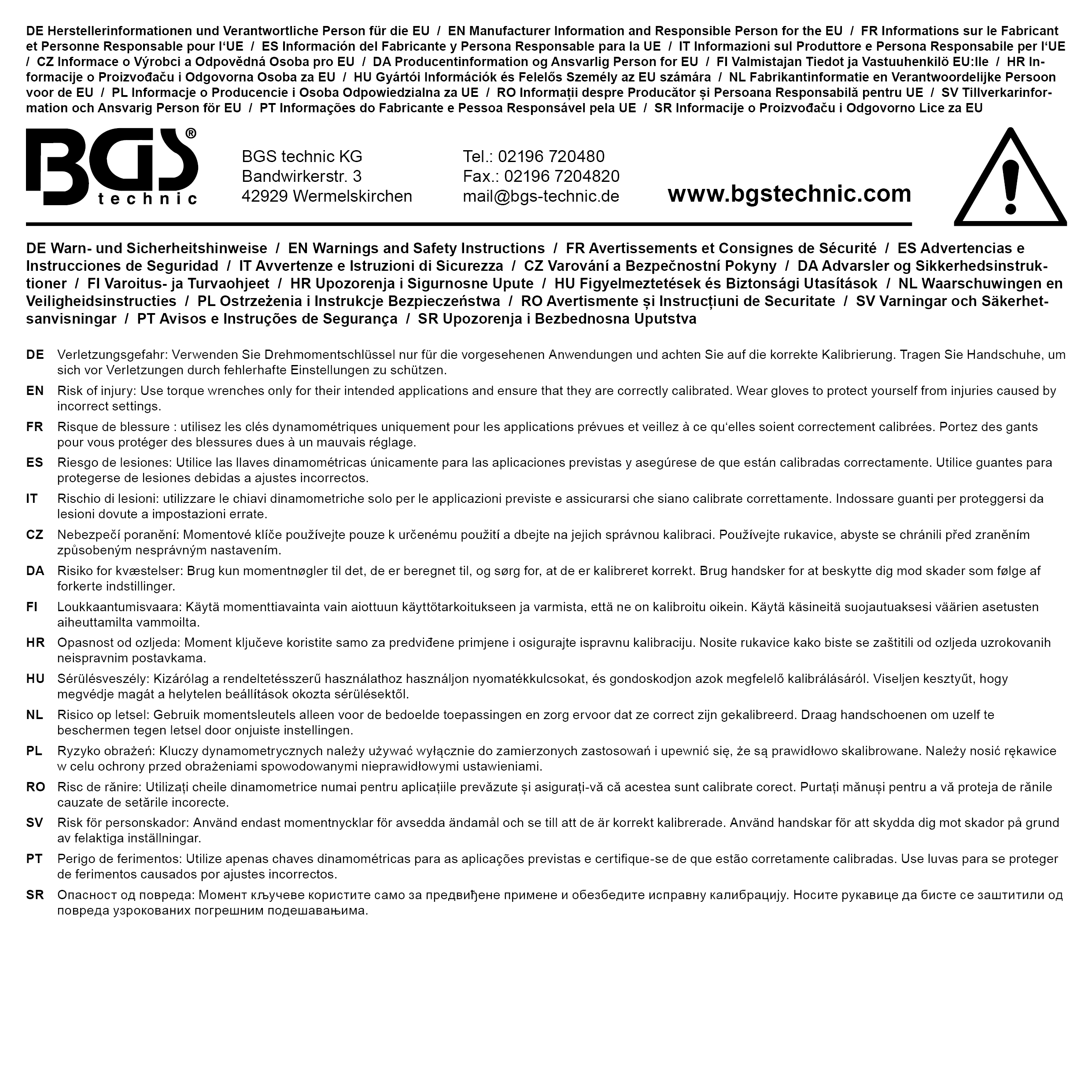 BGS Drehmomentschlüssel | 20 - 100 Nm | für 9 x 12 mm Einsteckwerkzeuge BGS Drehmomentschlüssel | 20 - 100 Nm | für 9 x 12 mm Einsteckwerkzeuge