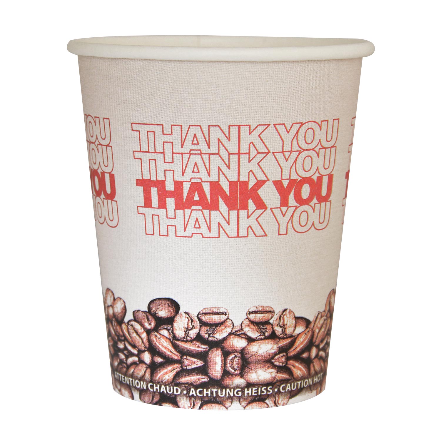 Coffee2Go Becher Thank you Weiss 200 ml Kaffeebecher 50 Stk