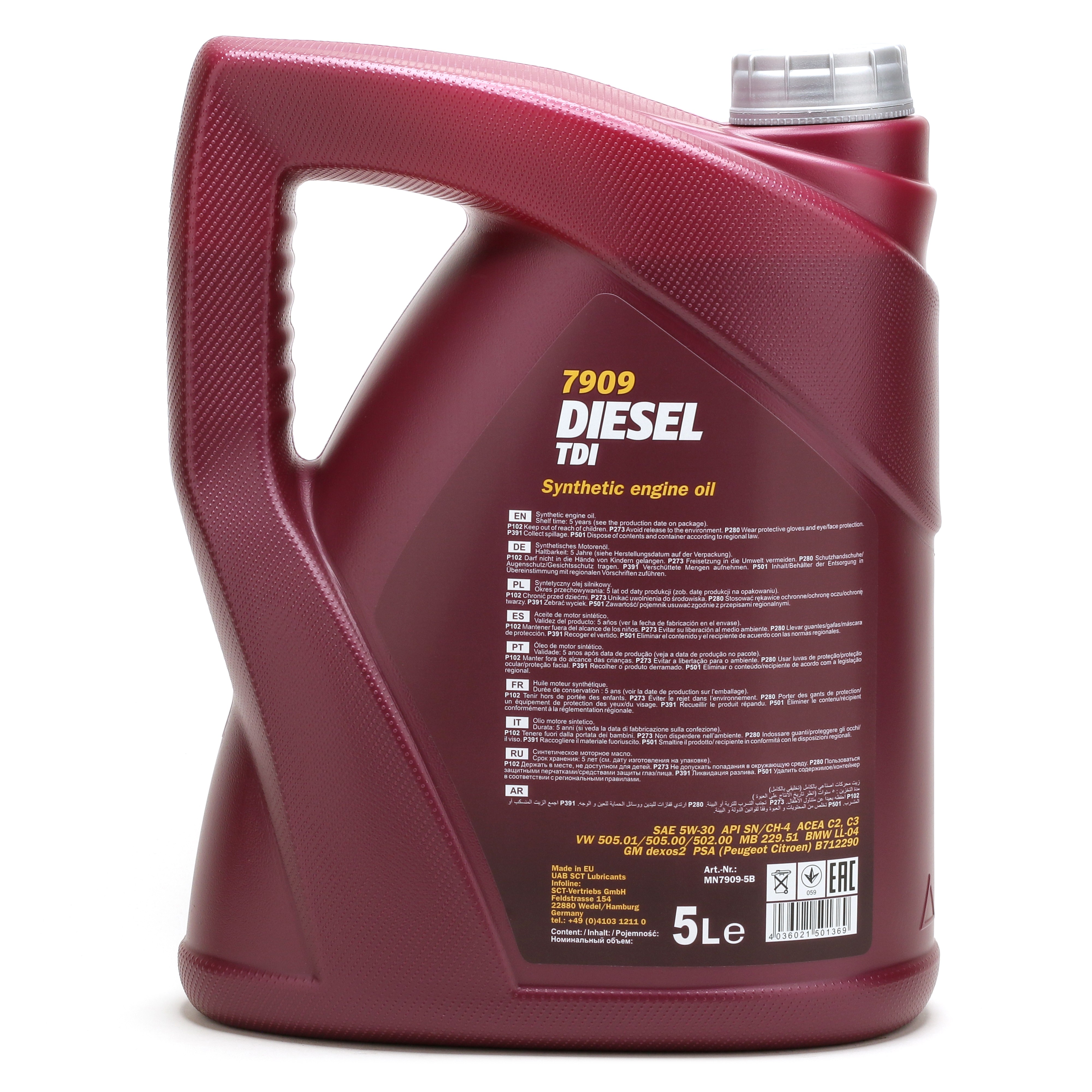 5W-30 Mannol 7909 Diesel TDI Motoröl 5 Liter