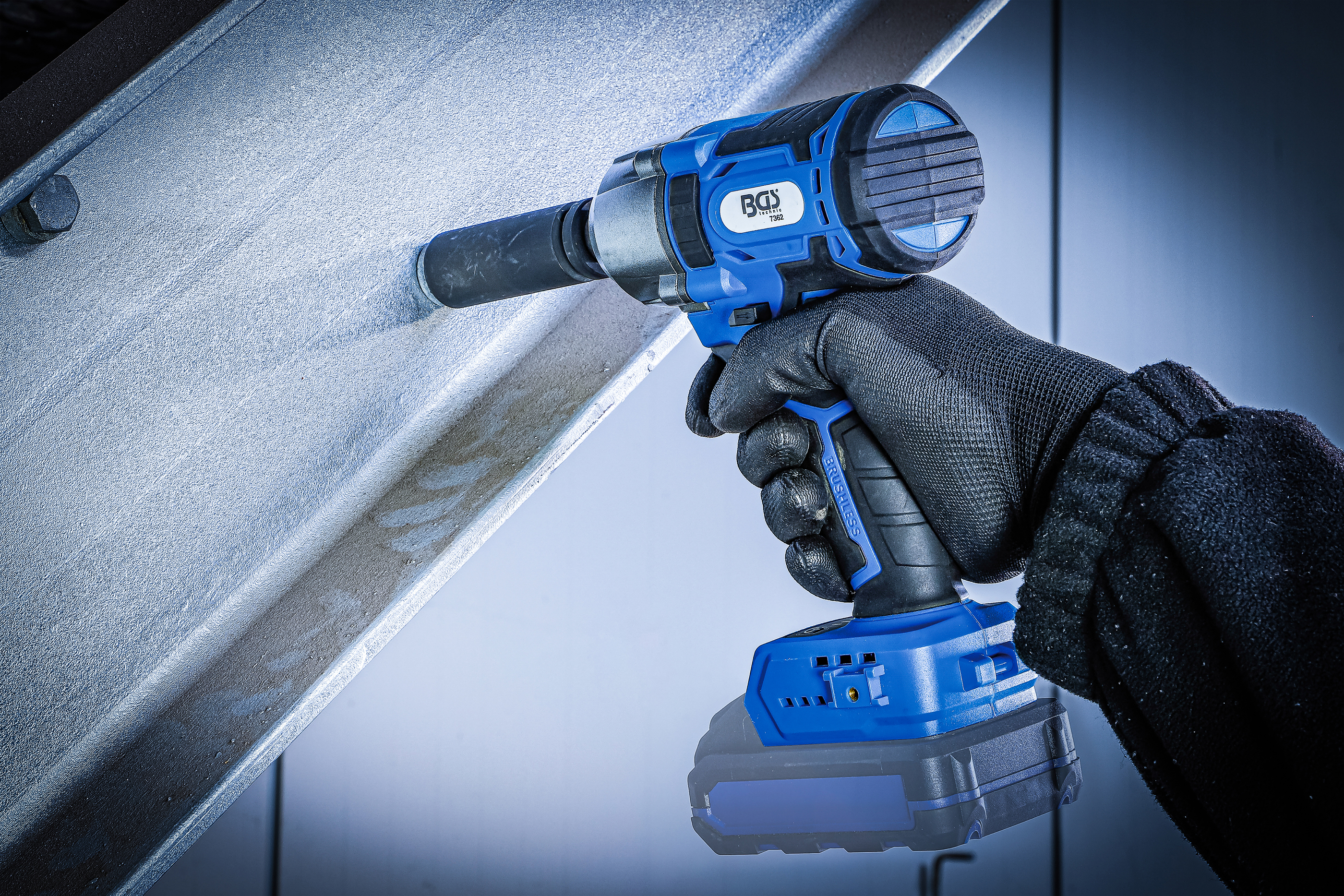 BGS Akku-Schlagschrauber | bürstenlos | 12,5 mm (1/2") | 400 Nm | 18 V | ohne Akku