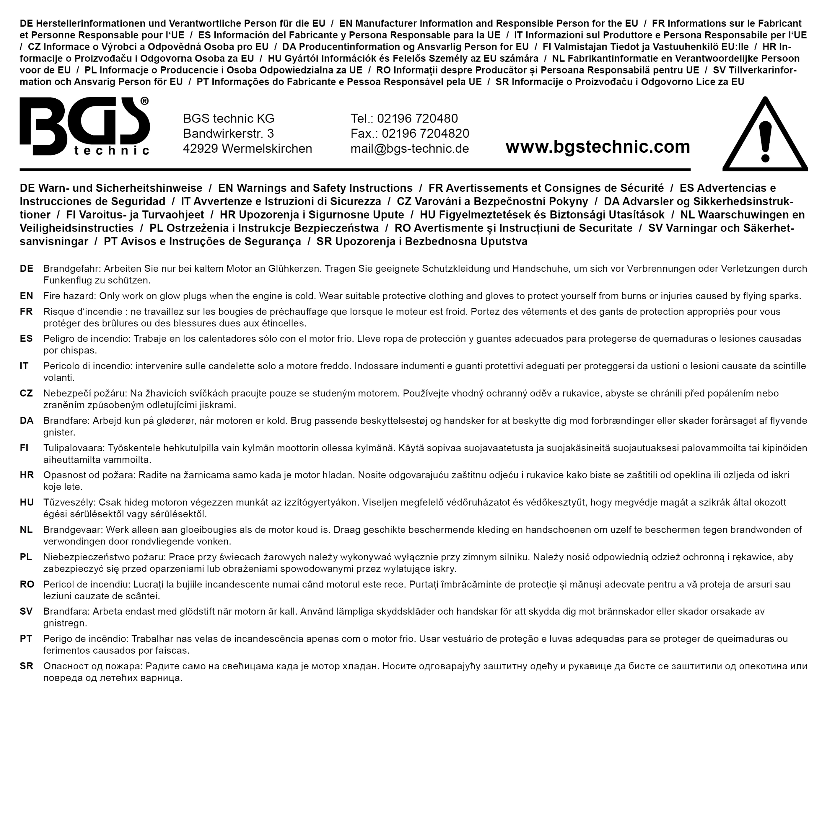 BGS Glühkerzen-Gelenk-Einsatz Sechskant | Antrieb Innenvierkant 10 mm (3/8") | SW 10 mm