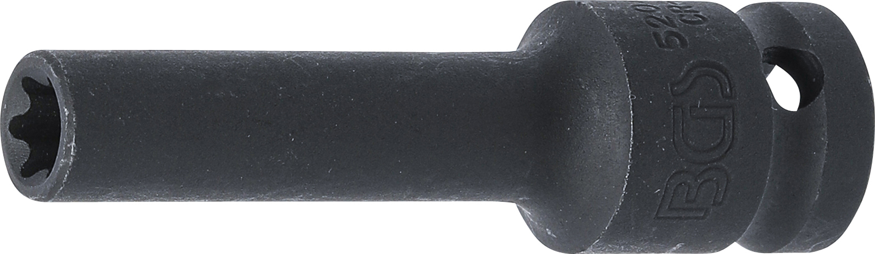 BGS Kraft-Steckschlüssel-Einsatz E-Profil, tief | Antrieb Innenvierkant 12,5 mm (1/2") | SW E10