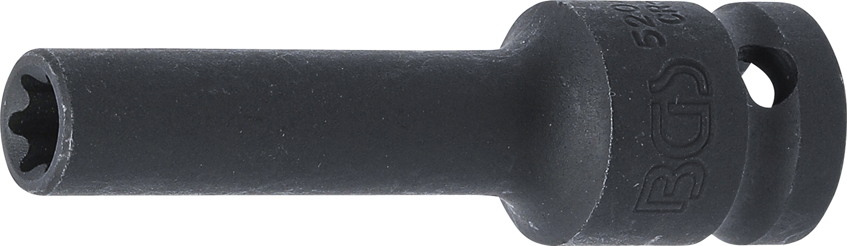 BGS Kraft-Steckschlüssel-Einsatz E-Profil, tief | Antrieb Innenvierkant 12,5 mm (1/2") | SW E10