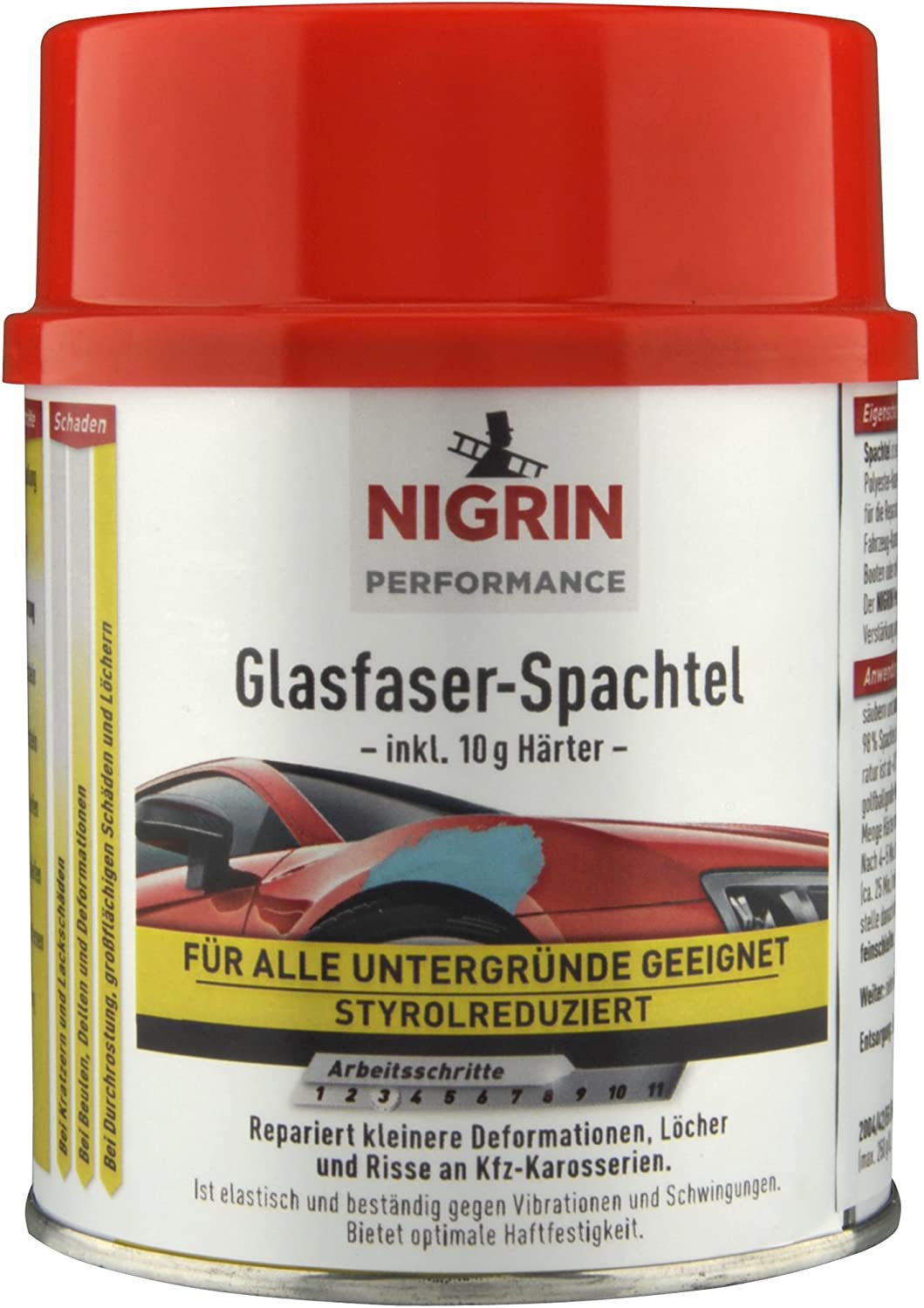 Nigrin Performance Glasfaser Spachtel Glasfaserspachtel 500 g