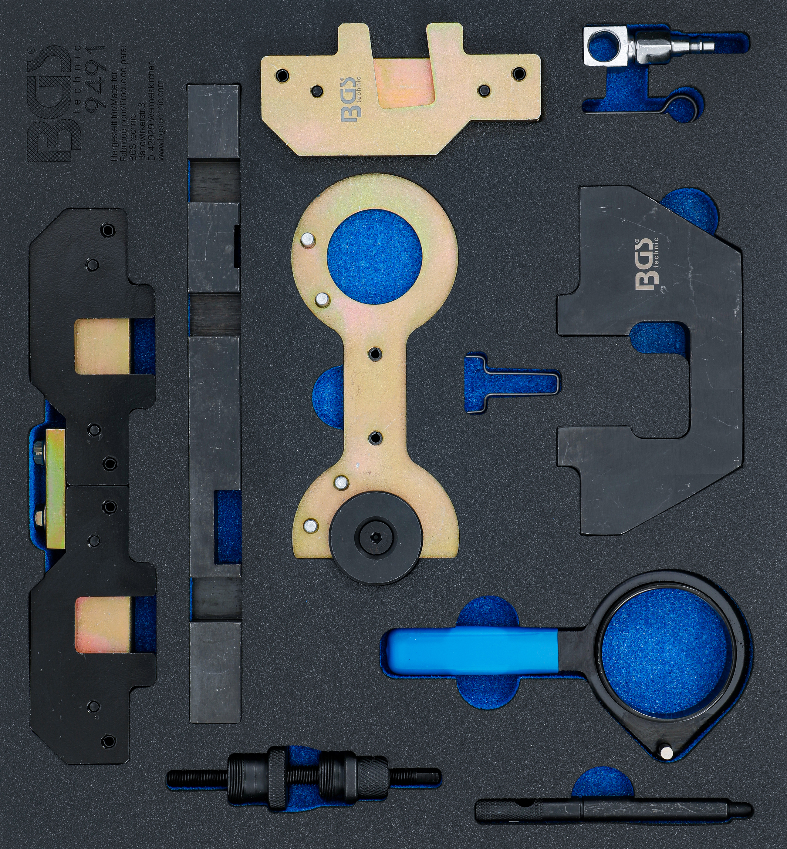 BGS Werkstattwageneinlage 2/3: Motor-Einstellwerkzeug-Satz | für BMW M40, M44, M50, M52, M54, M56