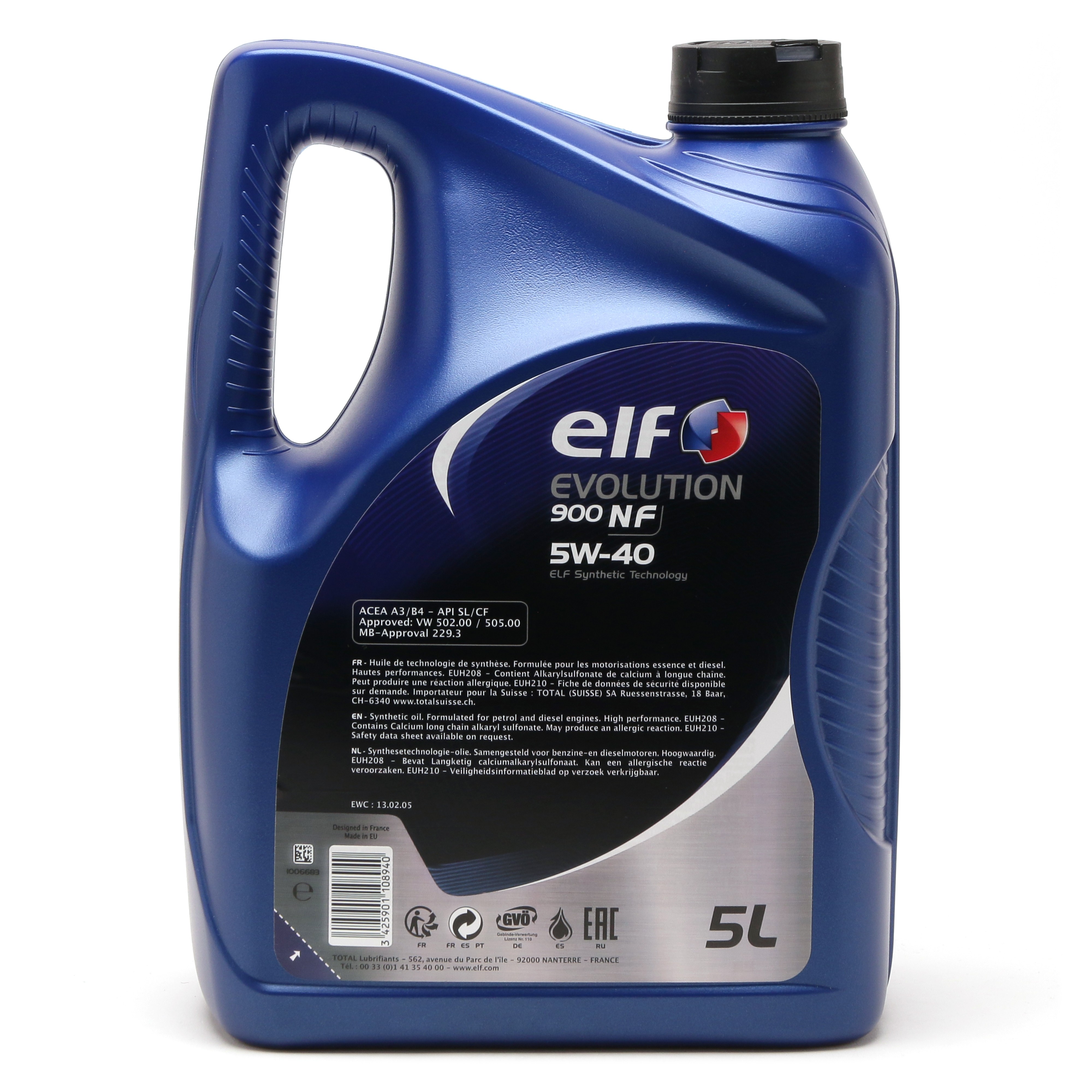 5W-40 Elf Evolution 900 NF Motoröl 5 Liter