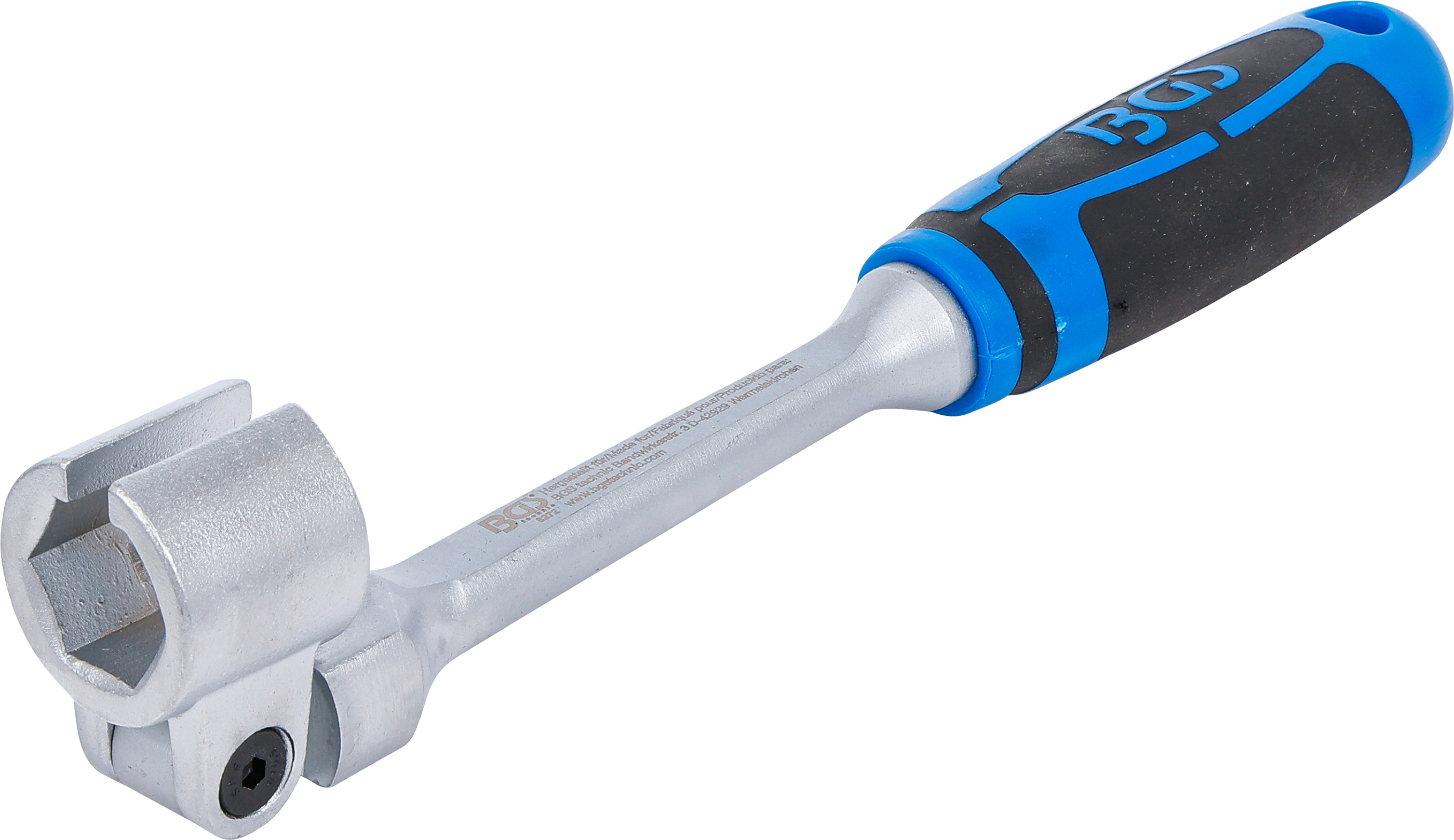 BGS Spezial-Ringschlüssel für Lambdasonden, kippbar, mit Griff | SW 22 mm