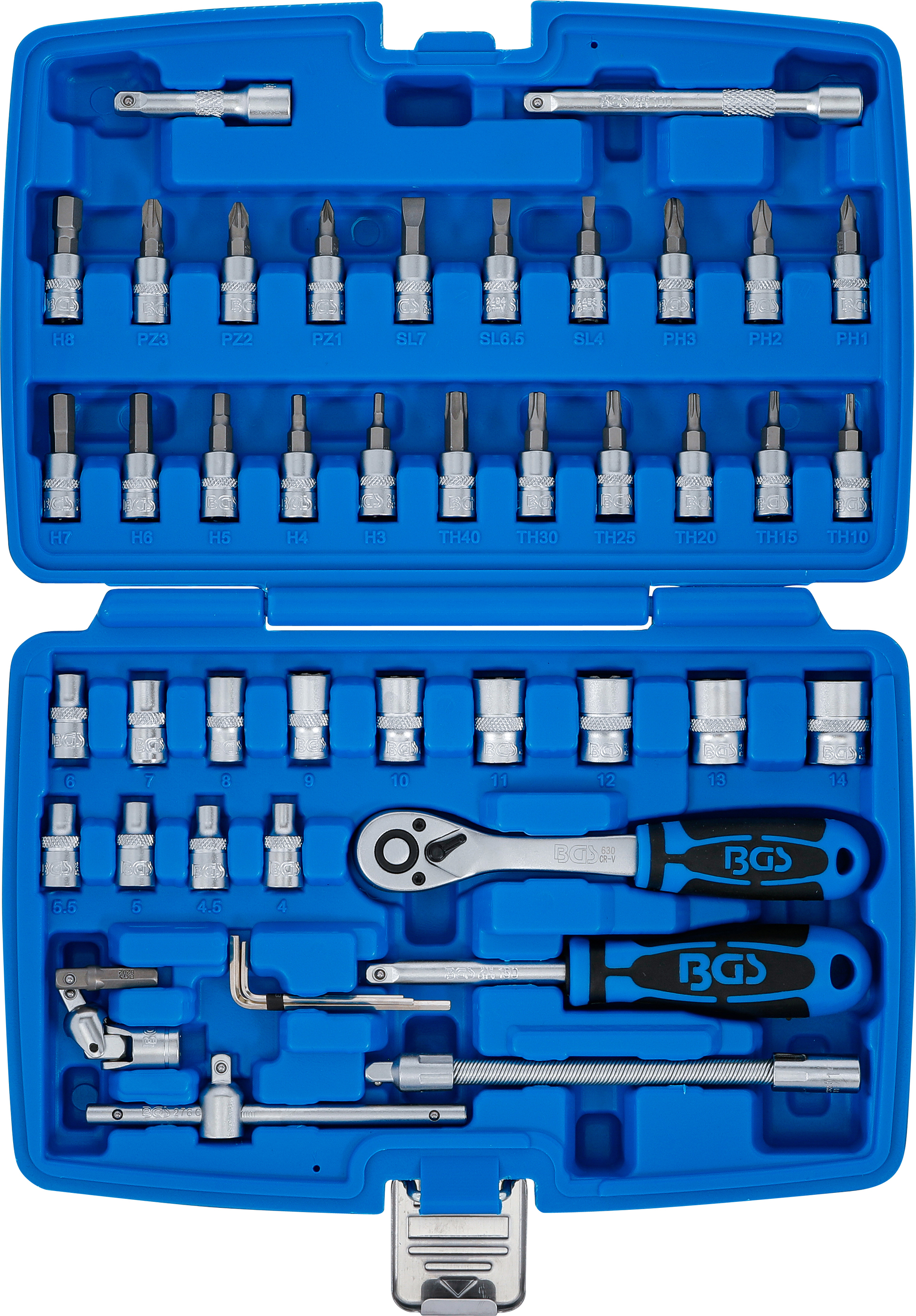 BGS Steckschlüssel-Satz | Antrieb 6,3 mm (1/4") | 46-tlg.