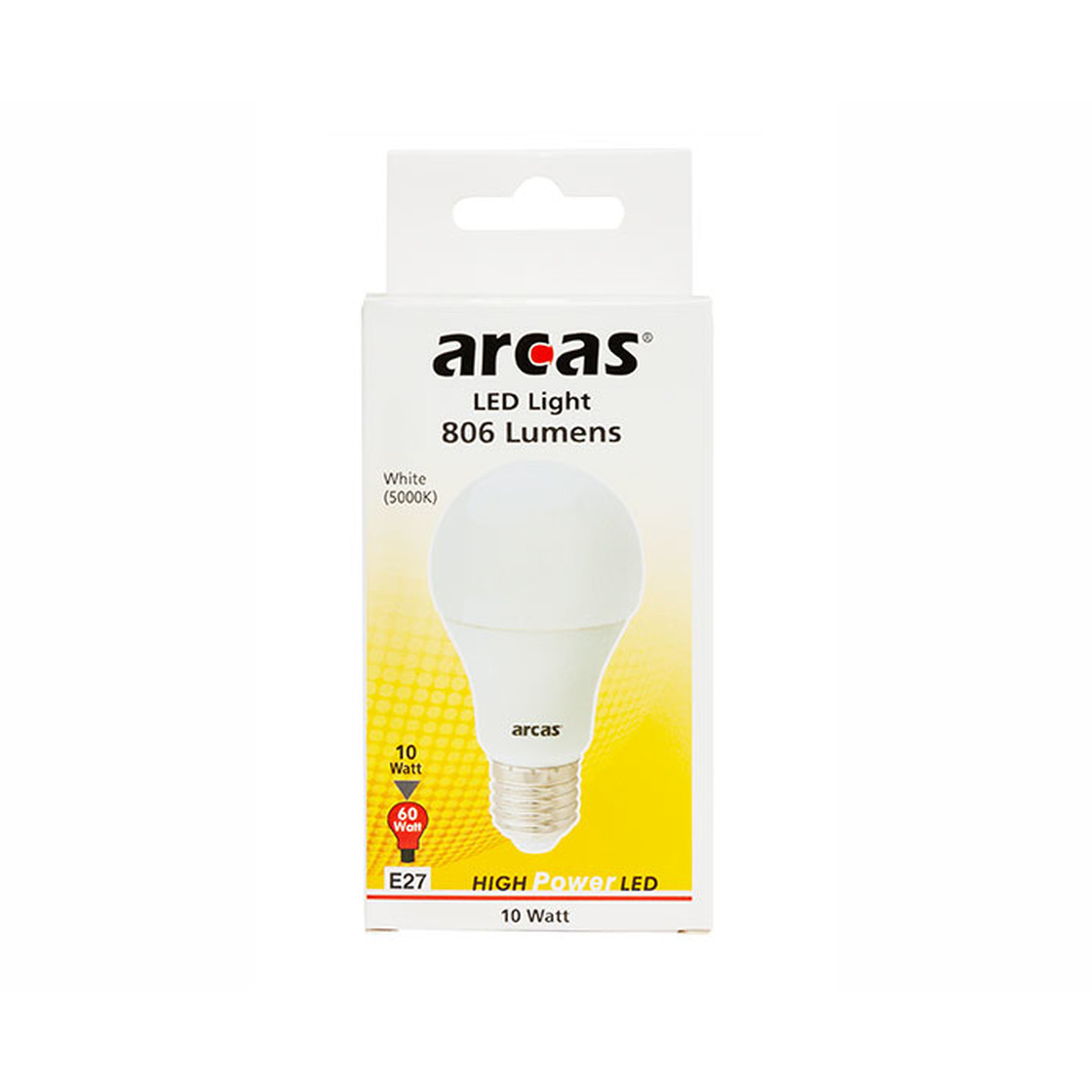 Arcas E27 LED Lampe Birne 10W 5000K 806 Lumen Tageslicht