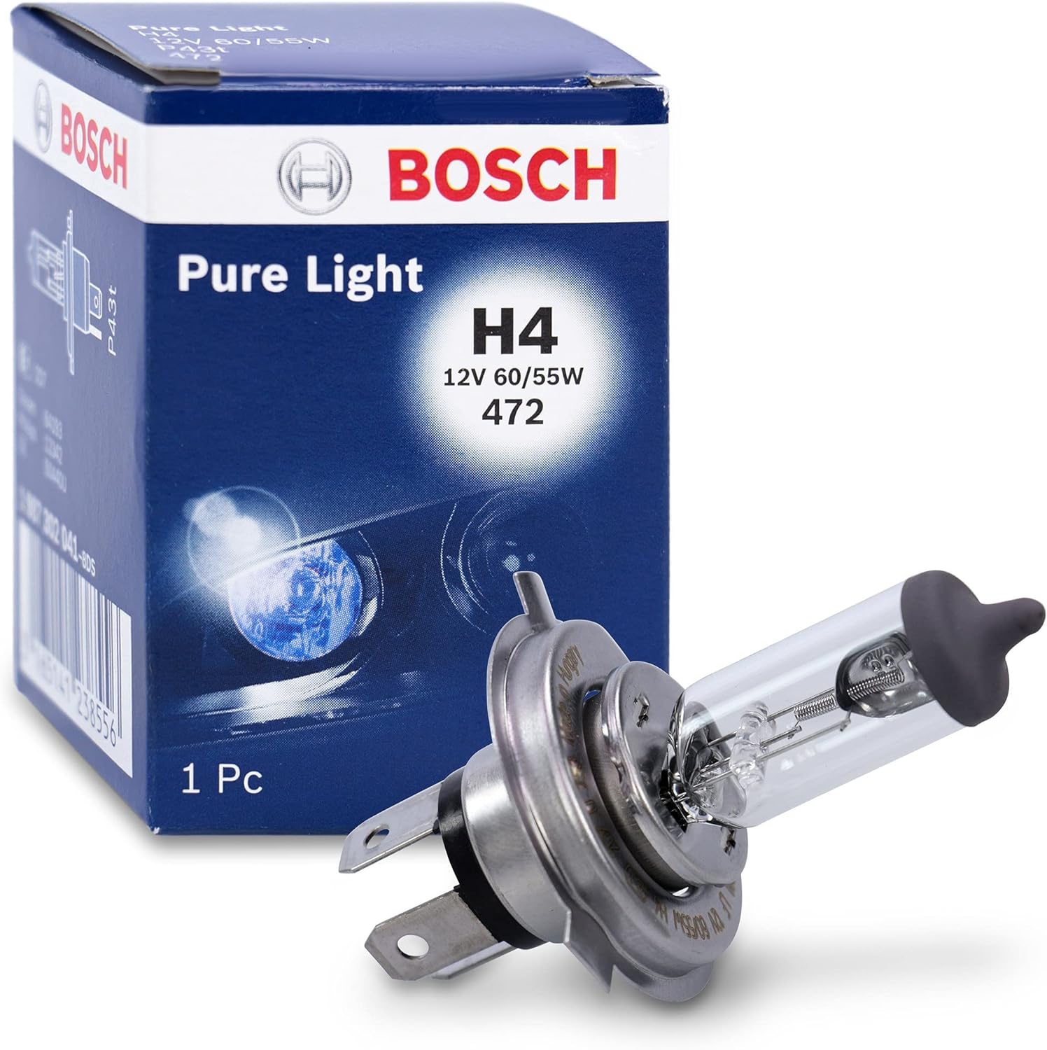 Bosch H4 Pure Light 1 987 302 041 P43T 12V 60/55W Autolampe Halogen Scheinwerfer