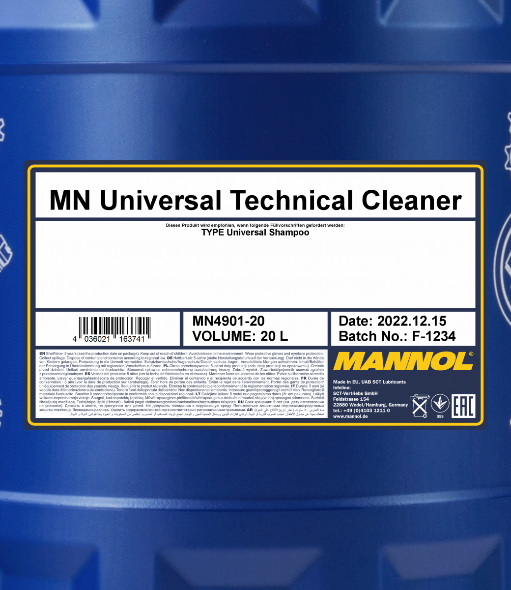 Mannol 4901 Universal Technical Cleaner 20 Liter