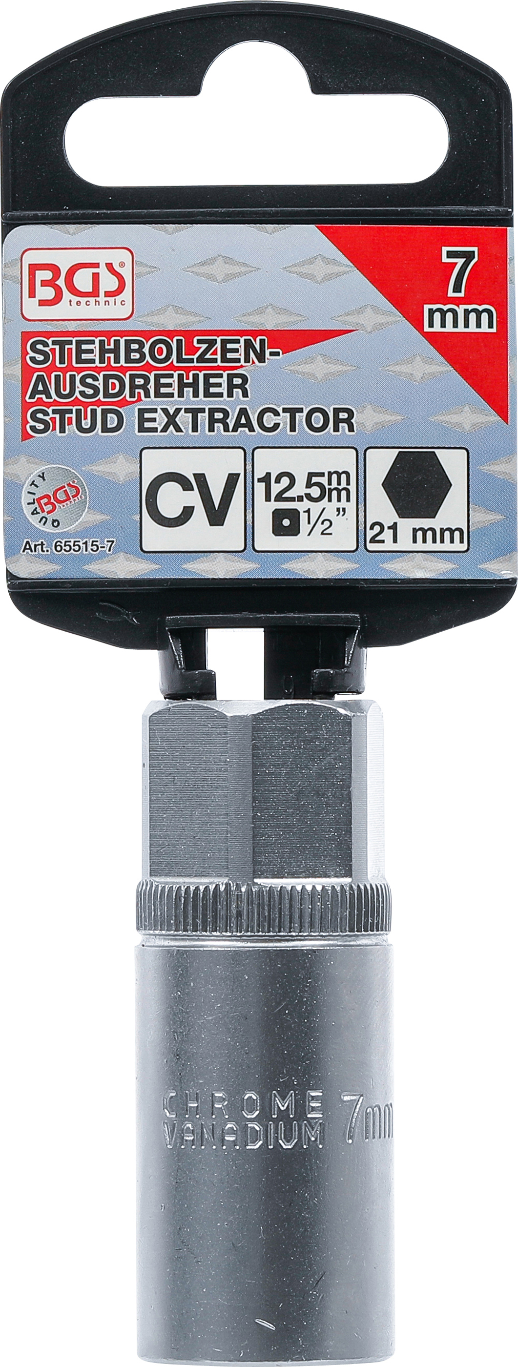 BGS Stehbolzen-Ausdreher | 12,5 mm (1/2") | 7 mm