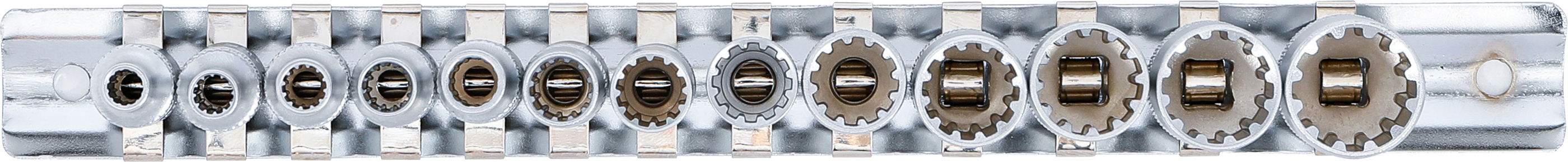 BGS Steckschlüssel-Einsatz-Satz Gear Lock | Antrieb Innenvierkant 6,3 mm (1/4") | 13-tlg.