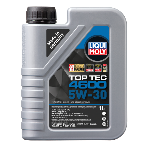 5W-30 Liqui Moly 3755 Top Tec 4600 Motoröl 1 Liter