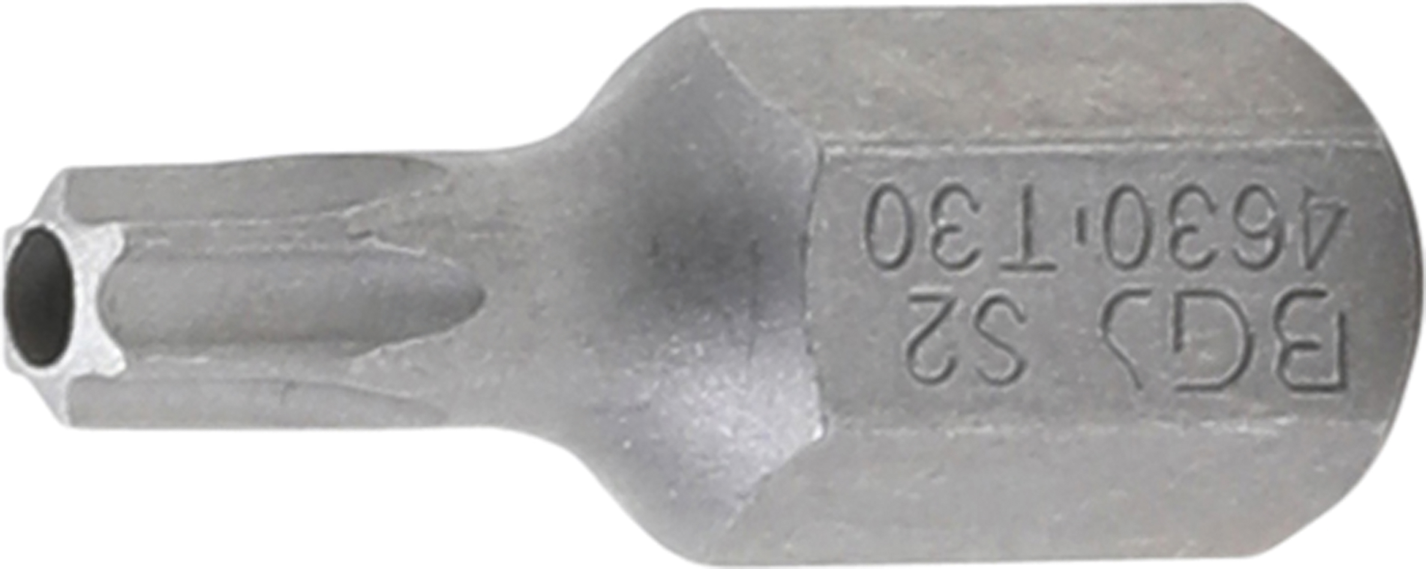 BGS Bit | Antrieb Außensechskant 10 mm (3/8") | T-Profil (für Torx) mit Bohrung T30