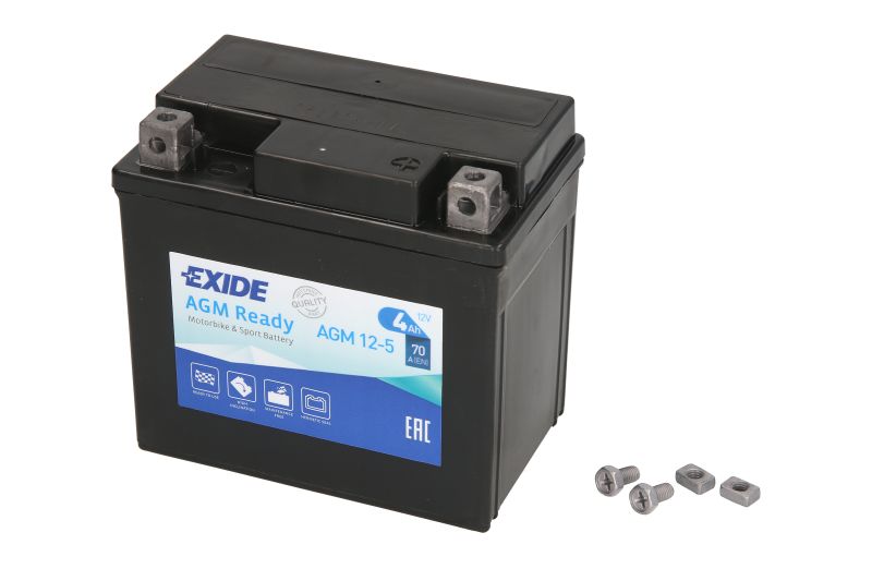 Exide YTX5L-BS Starterbatterie AGM 12V 4Ah 70A Mopedbatterie