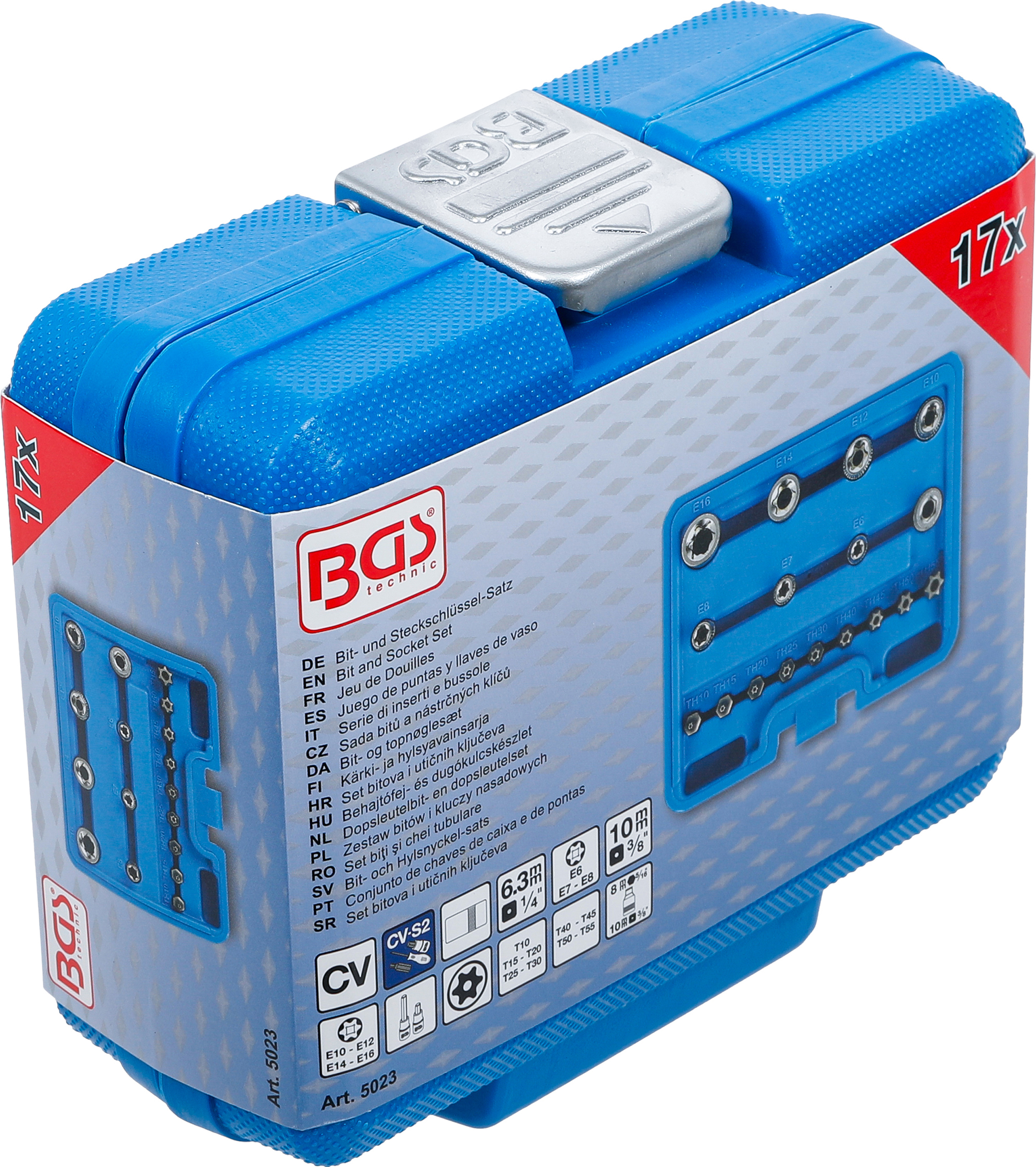 BGS Bit- und Steckschlüssel-Satz | E-Profil / T-Profil (für Torx) | 17-tlg.
