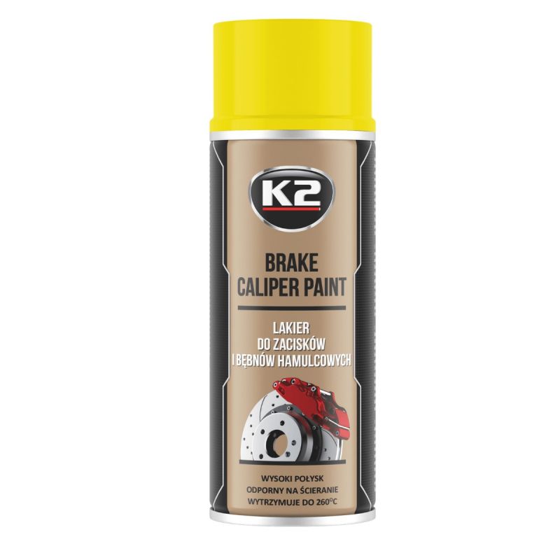 K2 Brake Caliper Paint Yellow Bremssattellack Bremssattel Lack Spray Gelb 400 ml